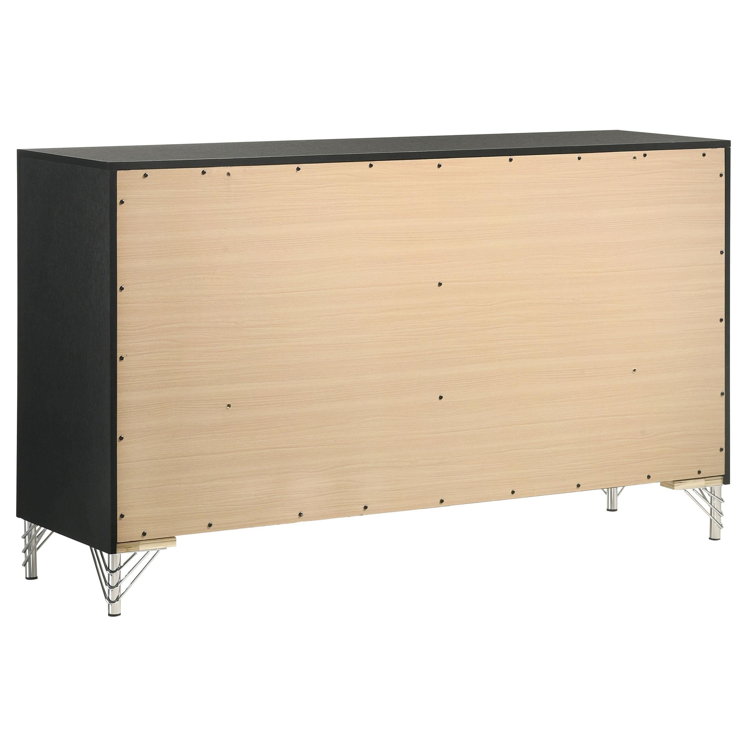  Coaster Furniture Lucia 224993 6-Drawer Dresser Cabinet - Black IMAGE 6