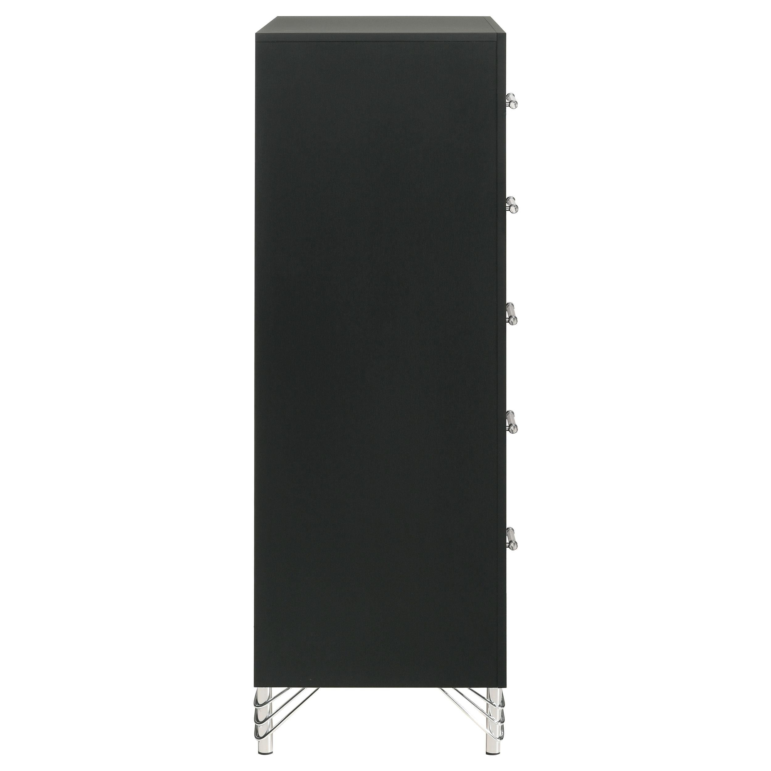  Coaster Furniture Lucia 224995 5-Drawer Bedroom Chest of Drawers - Black IMAGE 9