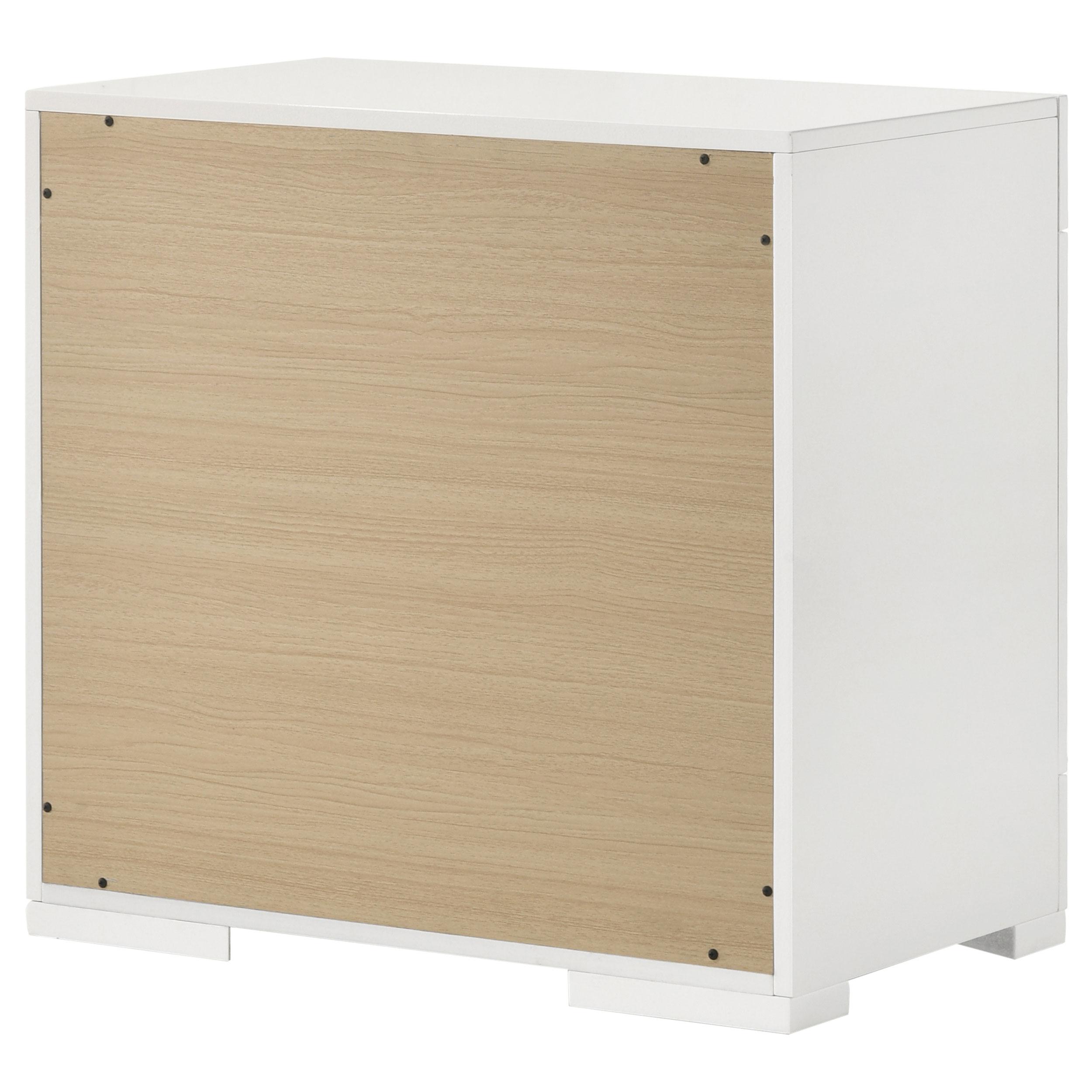  Coaster Furniture Ives 224942 2-Drawer Nightstand Bedside Table - White High Gloss IMAGE 8