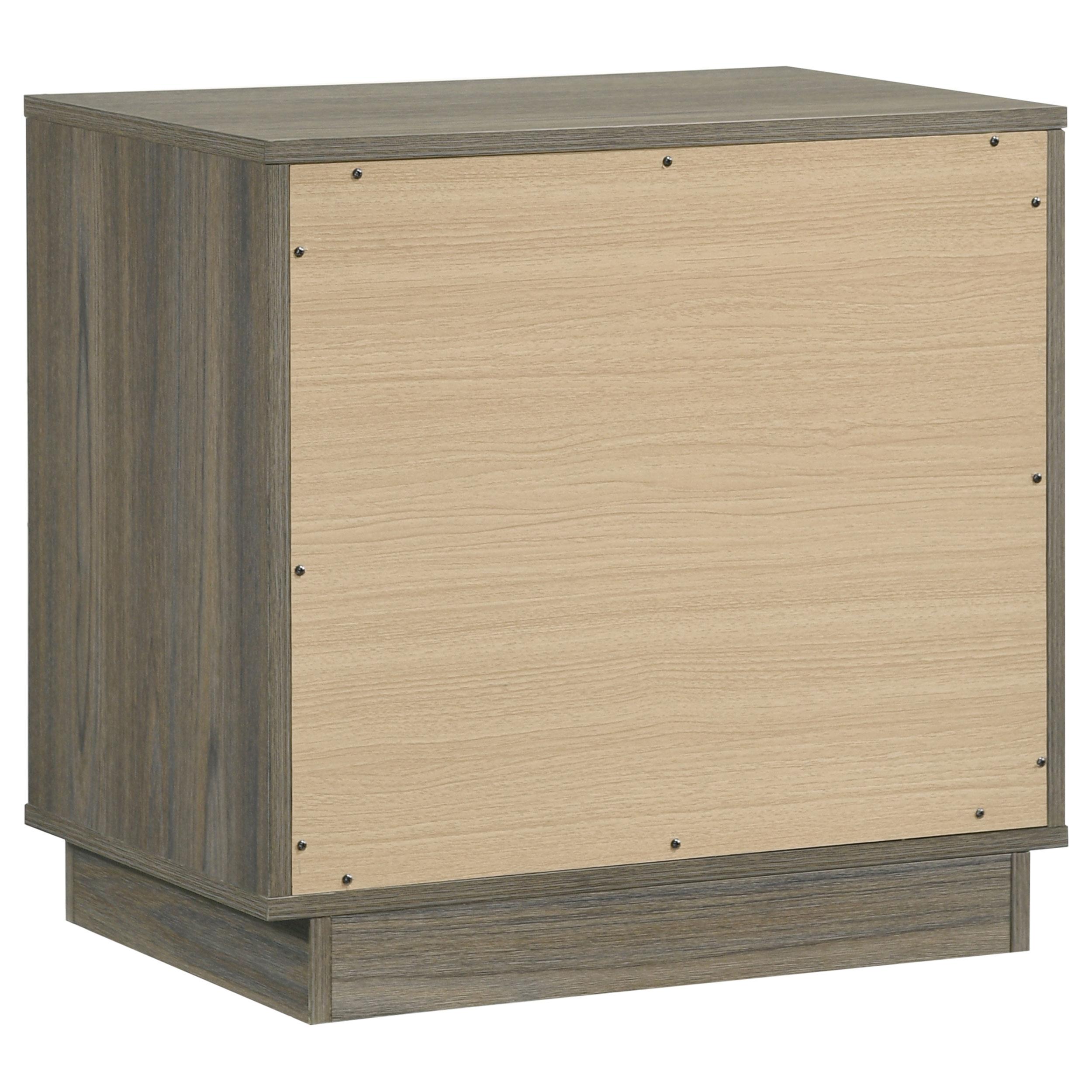  Coaster Furniture Fenwick 224982 2-Drawer Nightstand Bedside Table - Grey Oak IMAGE 6