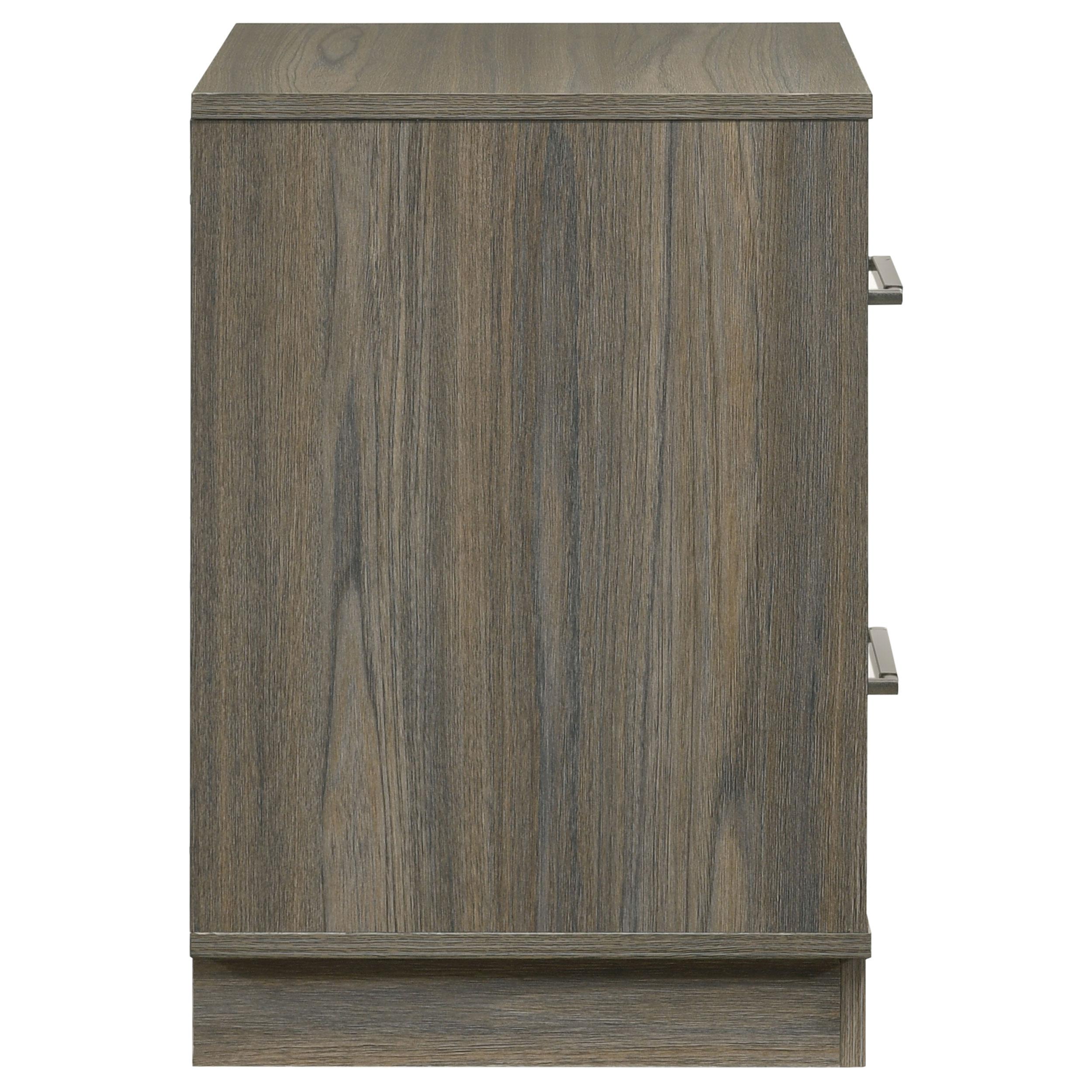  Coaster Furniture Fenwick 224982 2-Drawer Nightstand Bedside Table - Grey Oak IMAGE 9