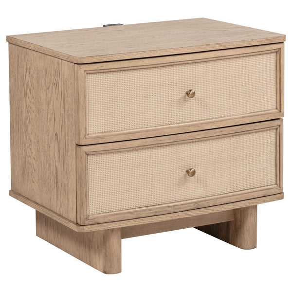 Coaster Furniture Kailani 225042 2-Drawer Nightstand Bedside Table - Beige Oak