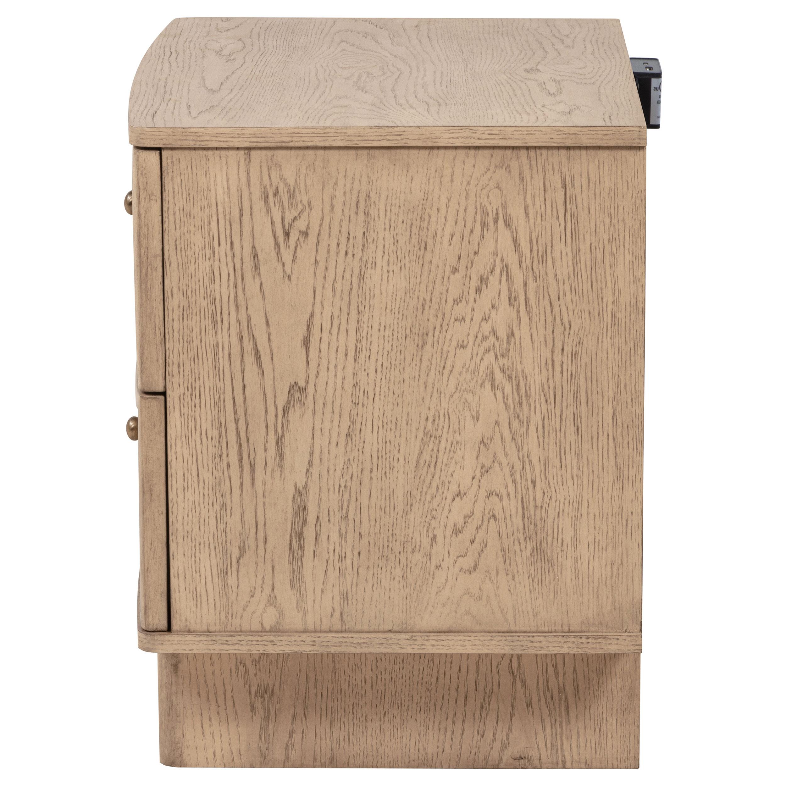  Coaster Furniture Kailani 225042 2-Drawer Nightstand Bedside Table - Beige Oak IMAGE 5