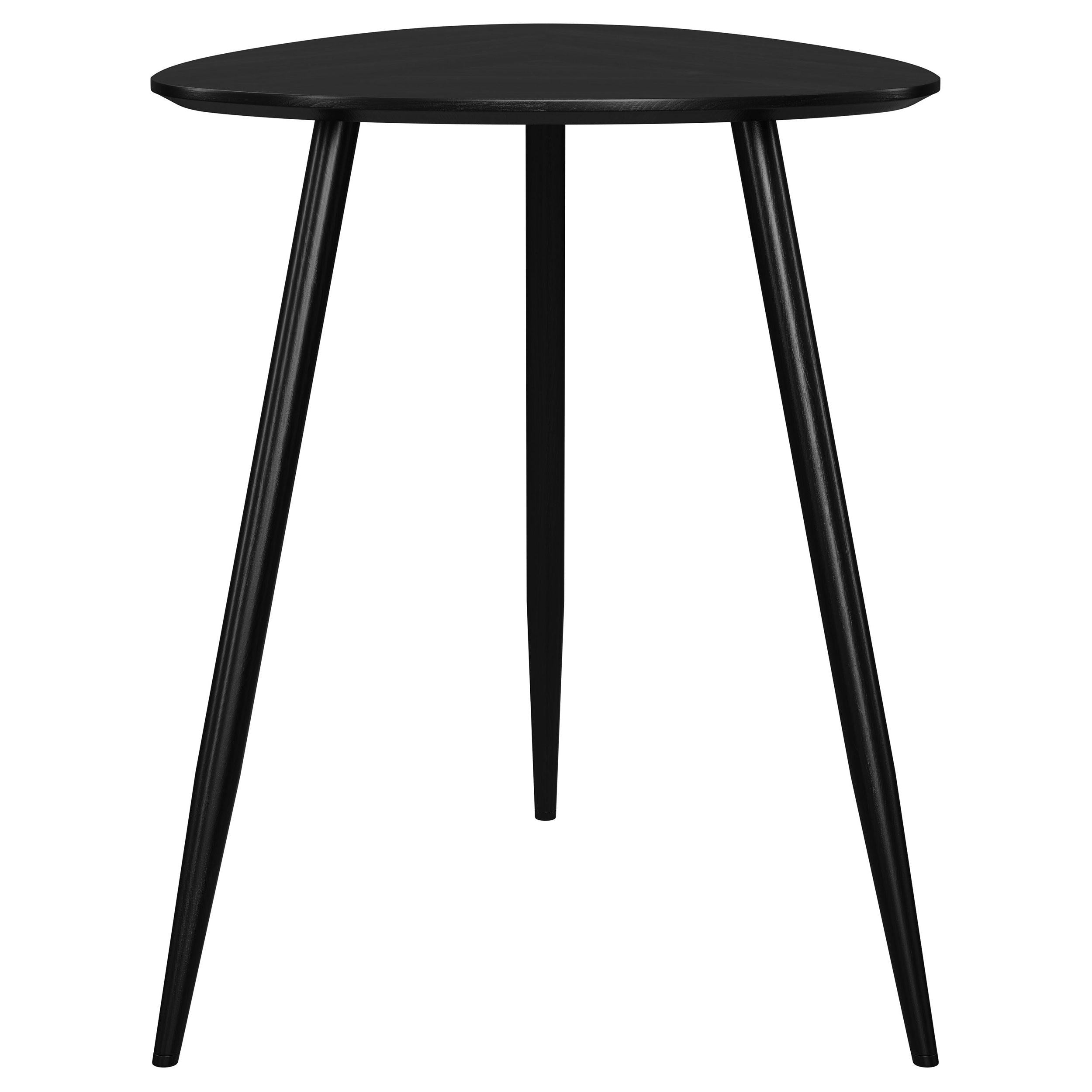  Coaster Furniture Odessa 707917 Triangular Solid Wood End Table - Black IMAGE 7