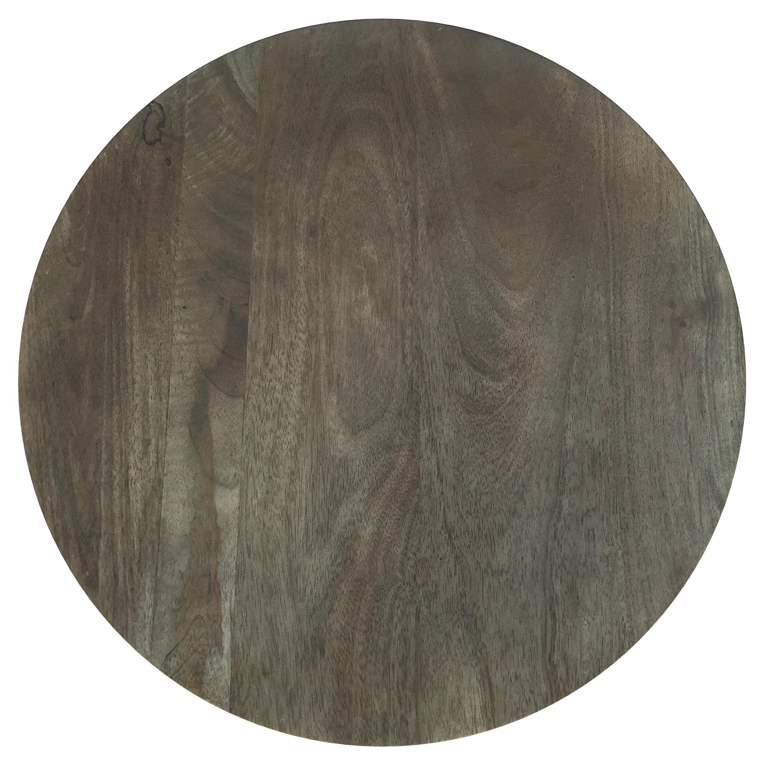 Coaster Furniture Kinkaid 710137 Round Solid Mango Wood End Table - Brown IMAGE 5