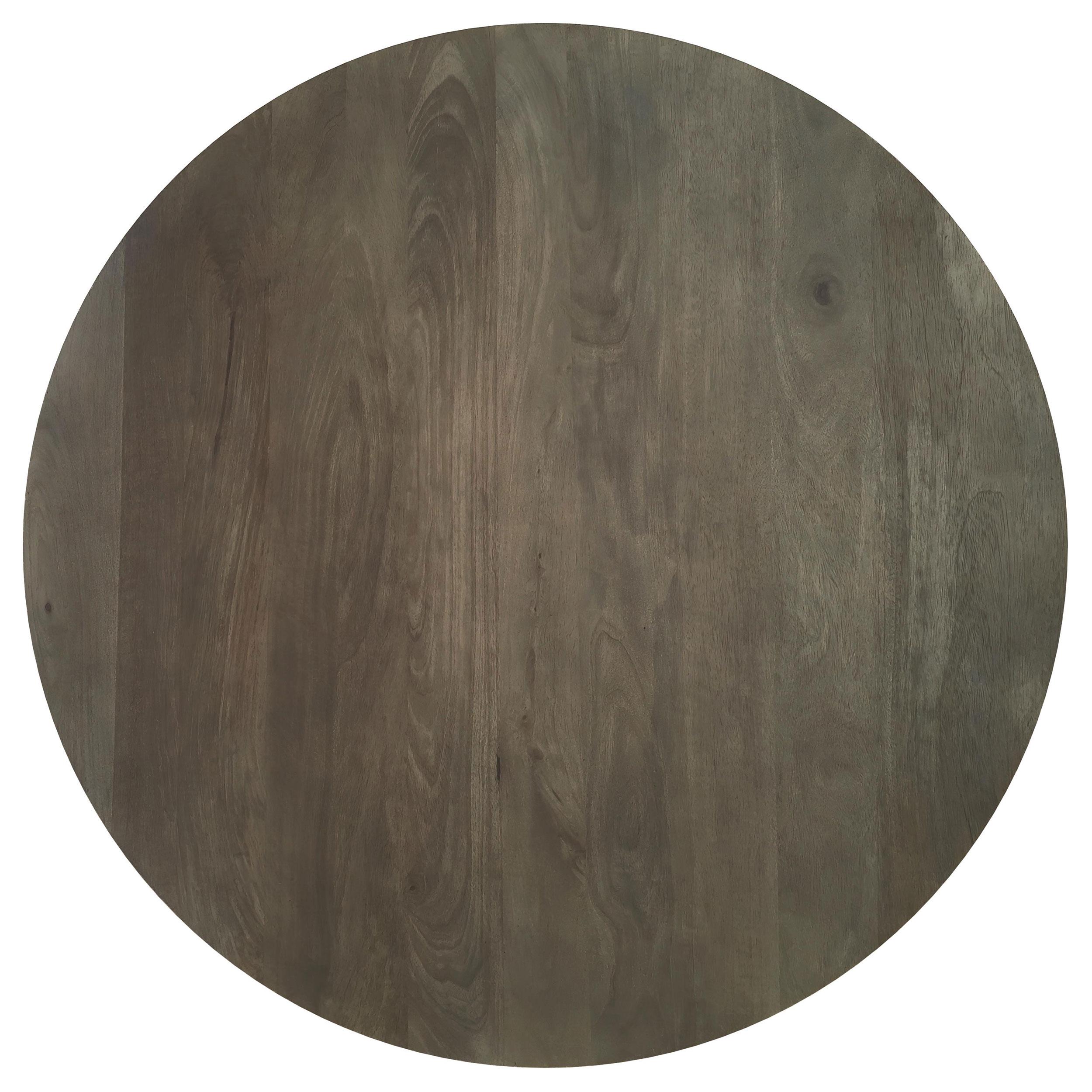  Coaster Furniture Kinkaid 710138 Round Solid Mango Wood Coffee Table - Brown IMAGE 5
