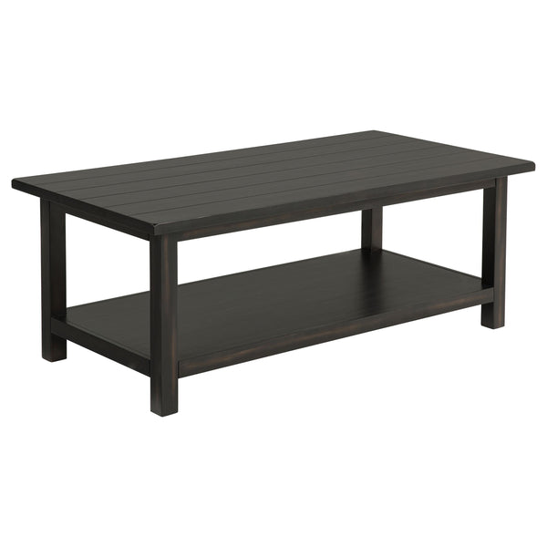 Coaster Furniture Payne 710568 Wood Coffee Table with Shelf - Distressed Java
