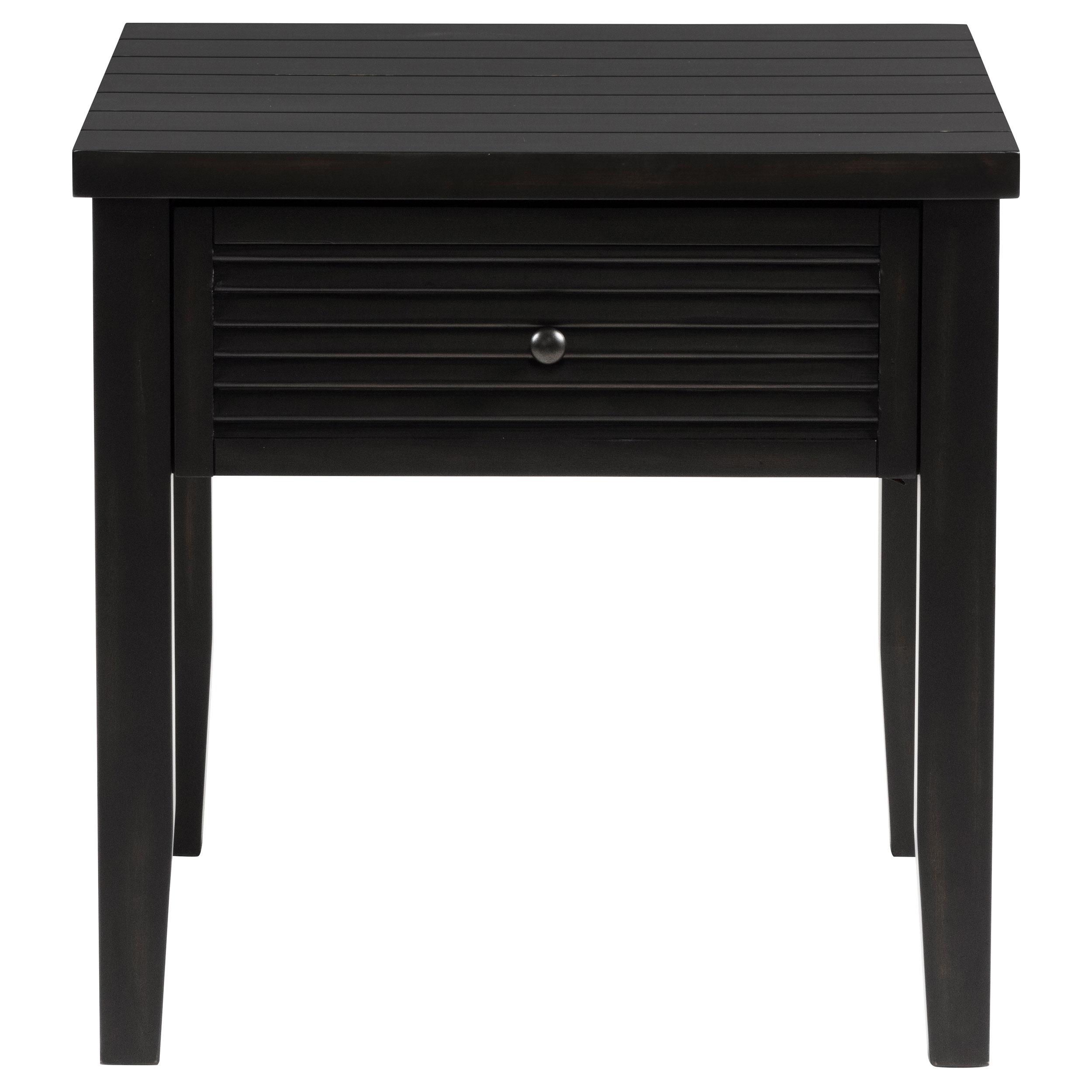  Coaster Furniture Concord 710577 1-Drawer Square End Table - Distressed Java IMAGE 4