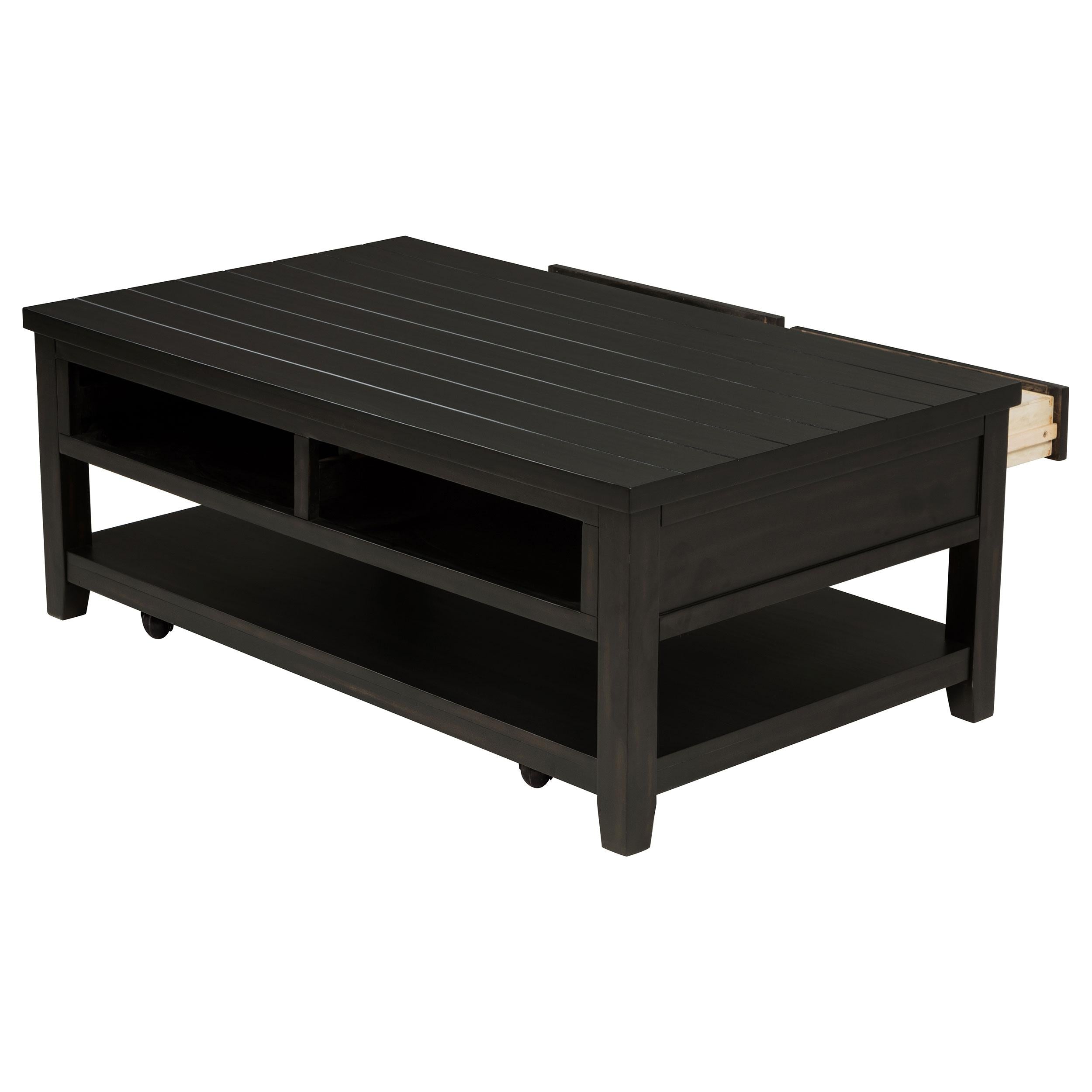  Coaster Furniture Concord 710578 2-Drawer Rectangular Coffee Table - Distressed Java IMAGE 6