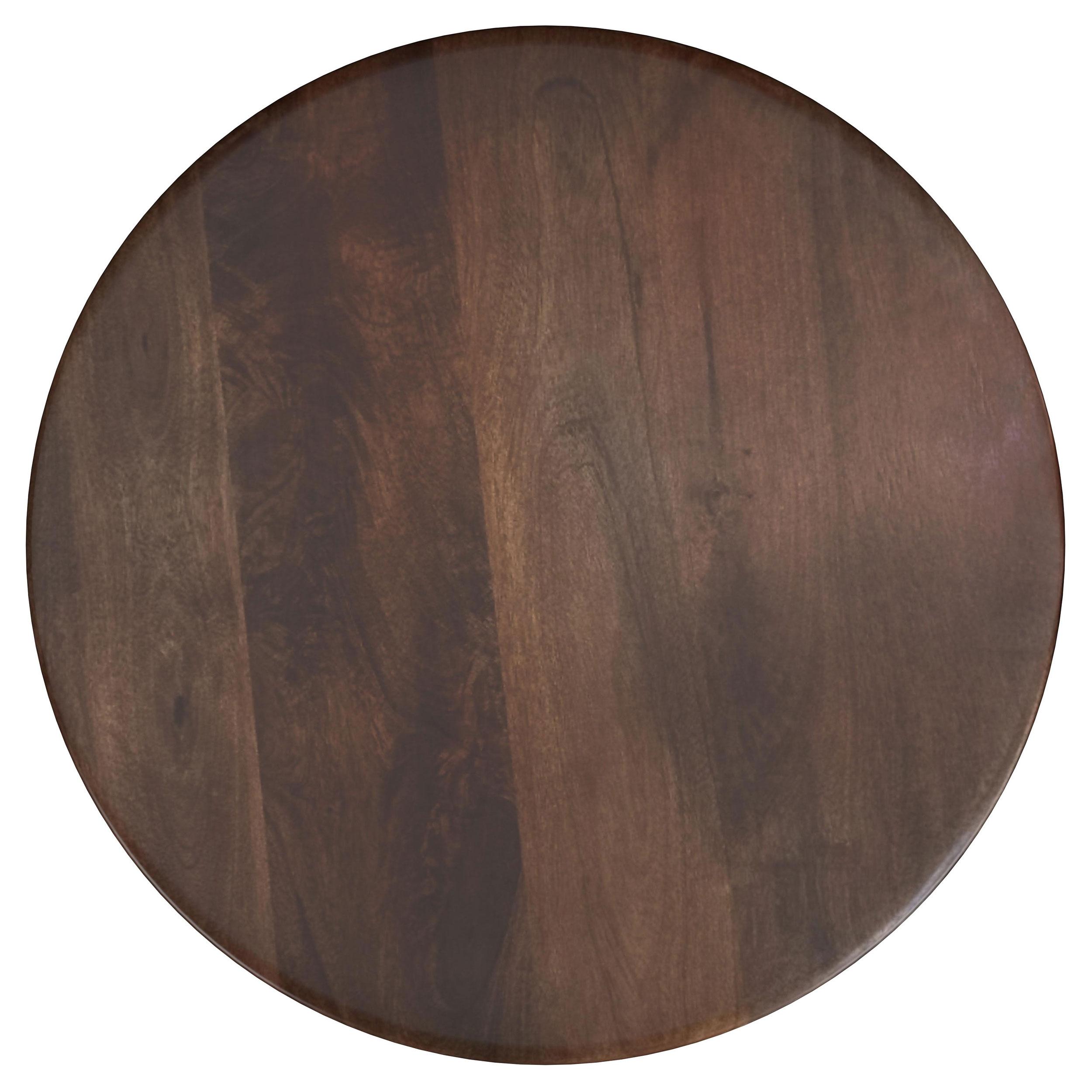  Coaster Furniture Dale 721997 Round Solid Mango Wood Side End Table - Brown IMAGE 4