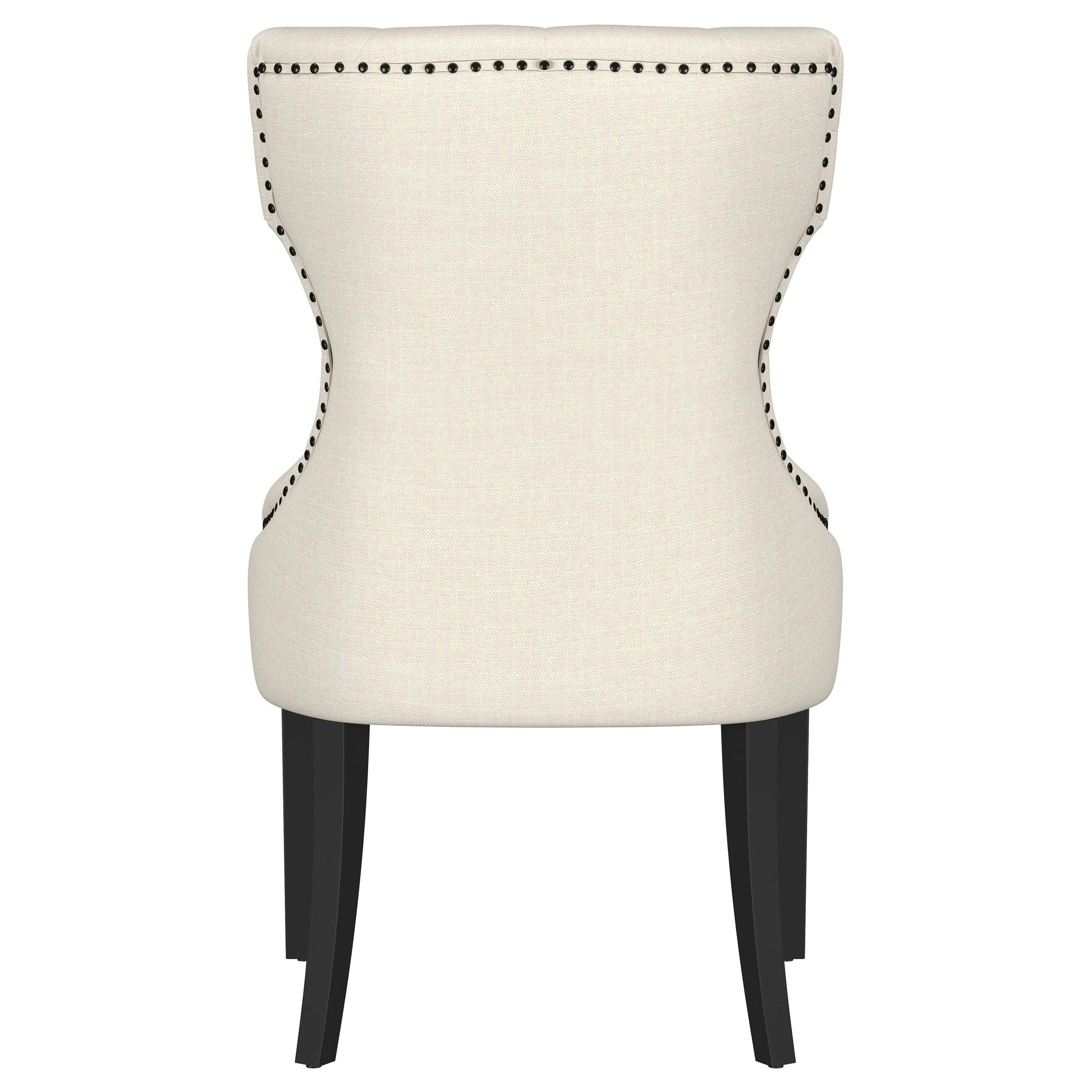  Coaster Furniture Baney 115572 Fabric Upholstered Dining Side Chair - Beige and Black IMAGE 7