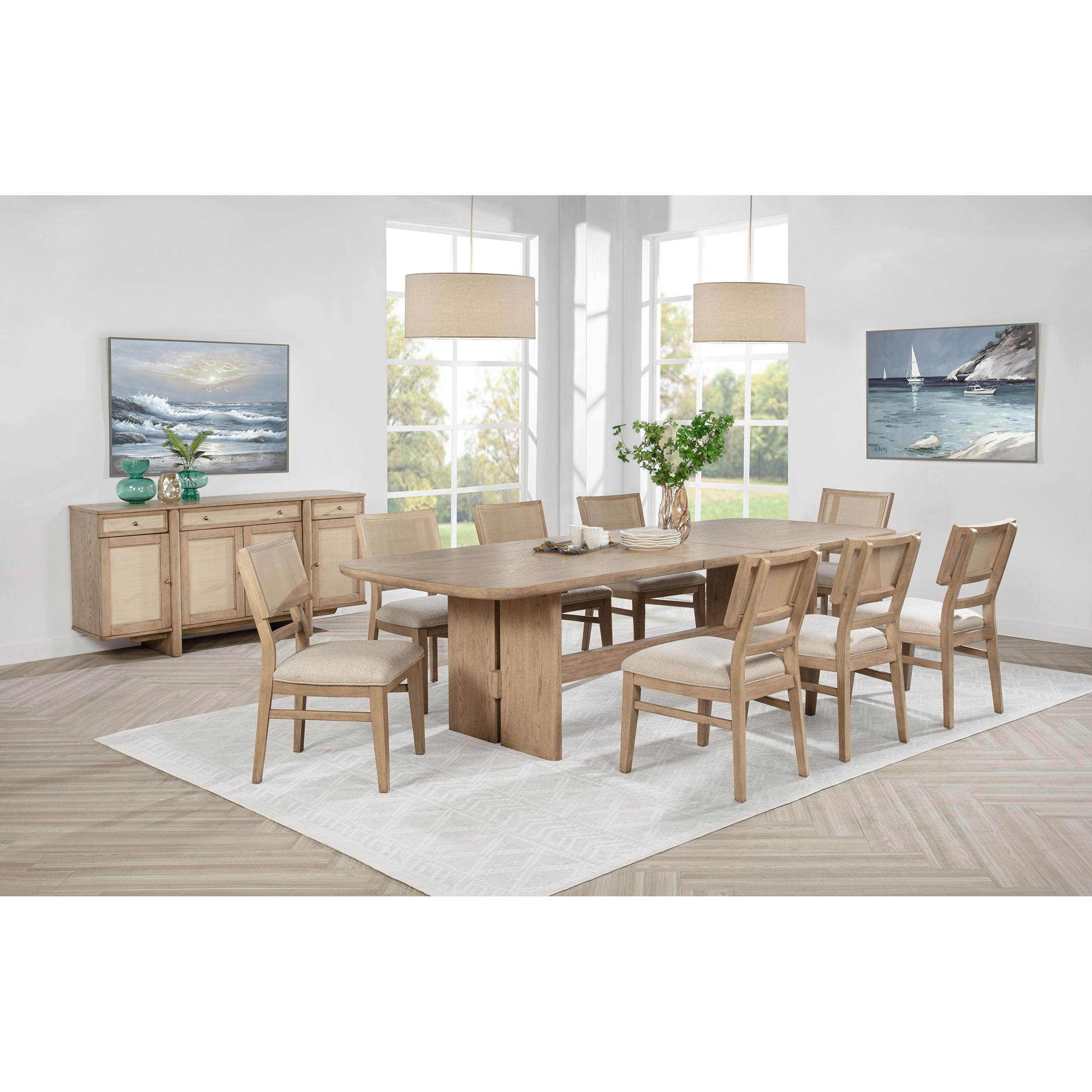  Coaster Furniture Kailani 109385 4-Door Cane Sideboard Buffet Cabinet - Beige Oak IMAGE 11