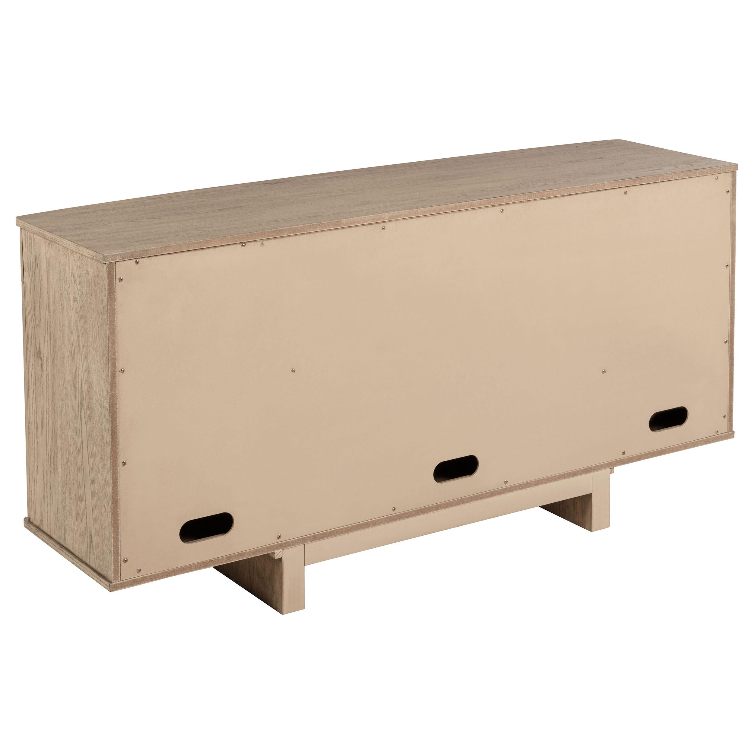  Coaster Furniture Kailani 109385 4-Door Cane Sideboard Buffet Cabinet - Beige Oak IMAGE 7