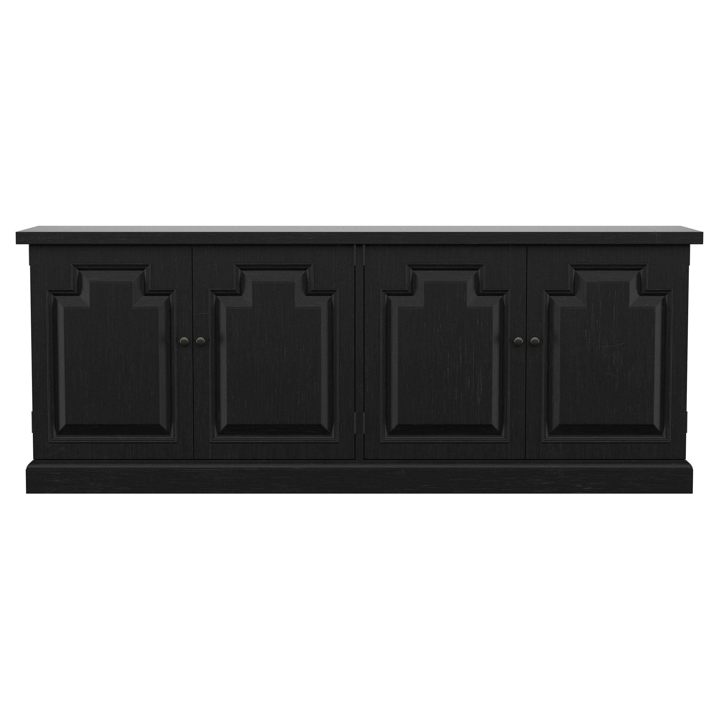  Coaster Furniture Florence 115535 4-door Dining Sideboard Buffet - Distressed Black IMAGE 3