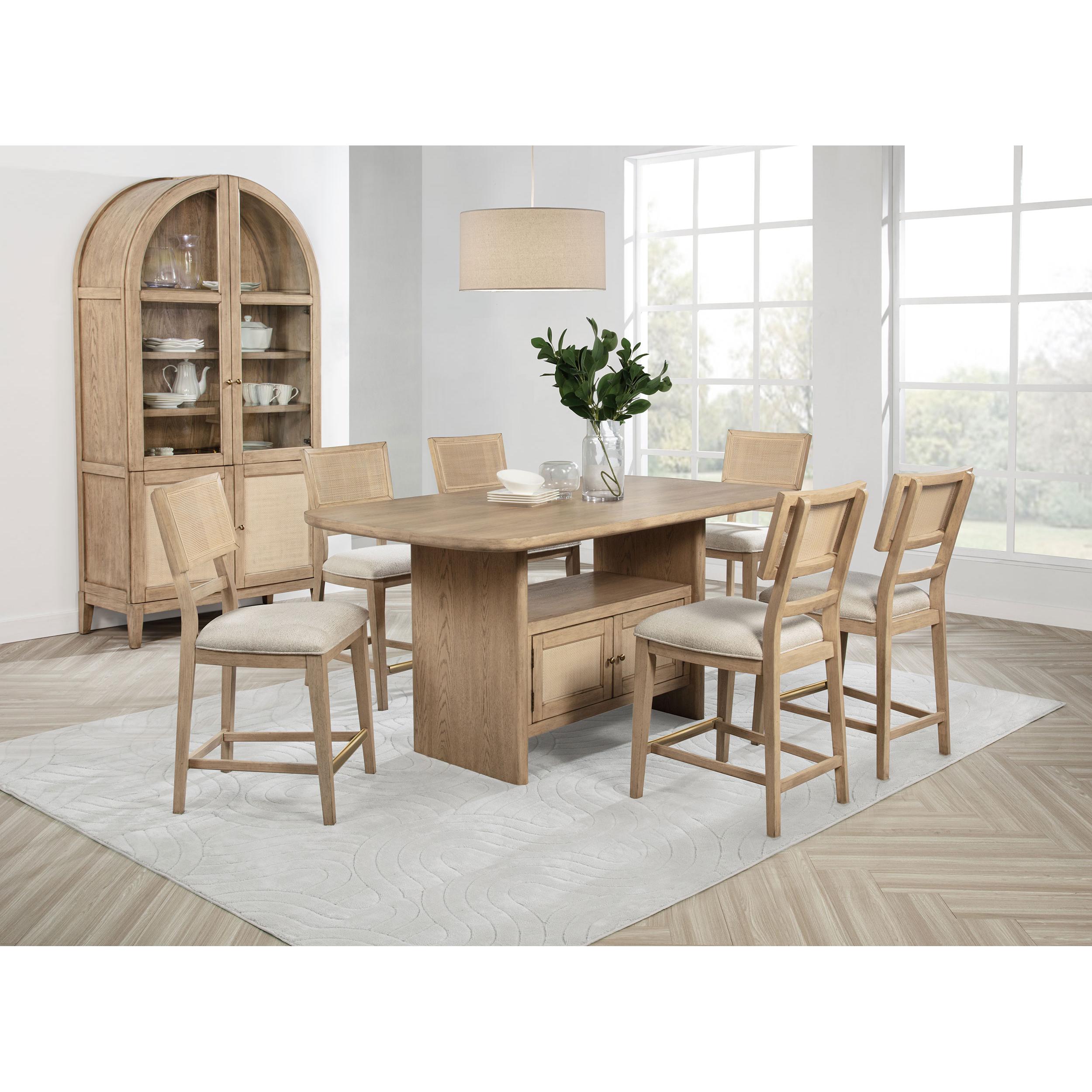  Coaster Furniture Kailani 109386 4-Door Cane Dining Vitrine Display Cabinet - Beige Oak IMAGE 8