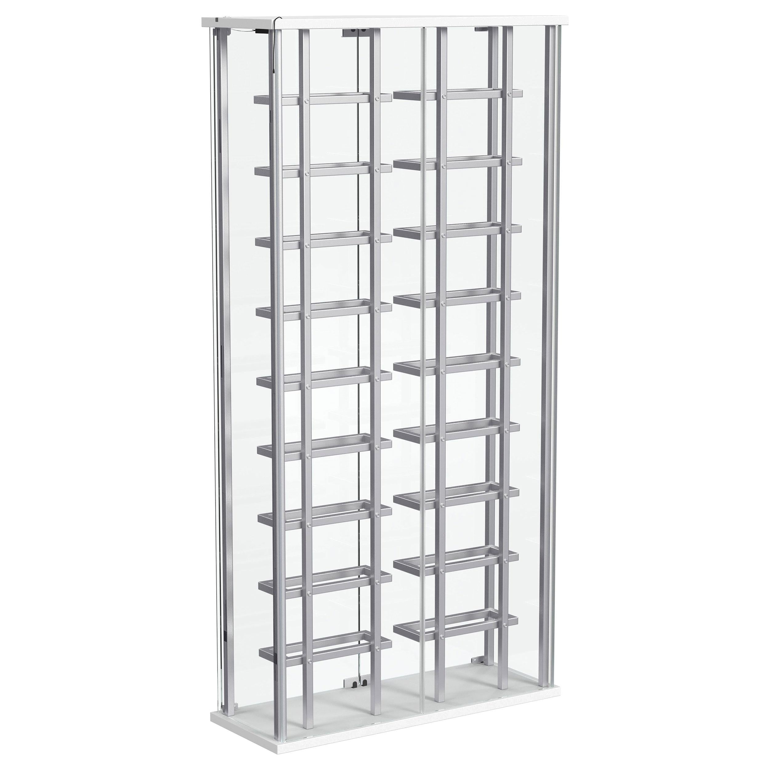  Coaster Furniture Montara 182037 Tempered Glass Wine Storage LED Curio Cabinet - Chrome IMAGE 13