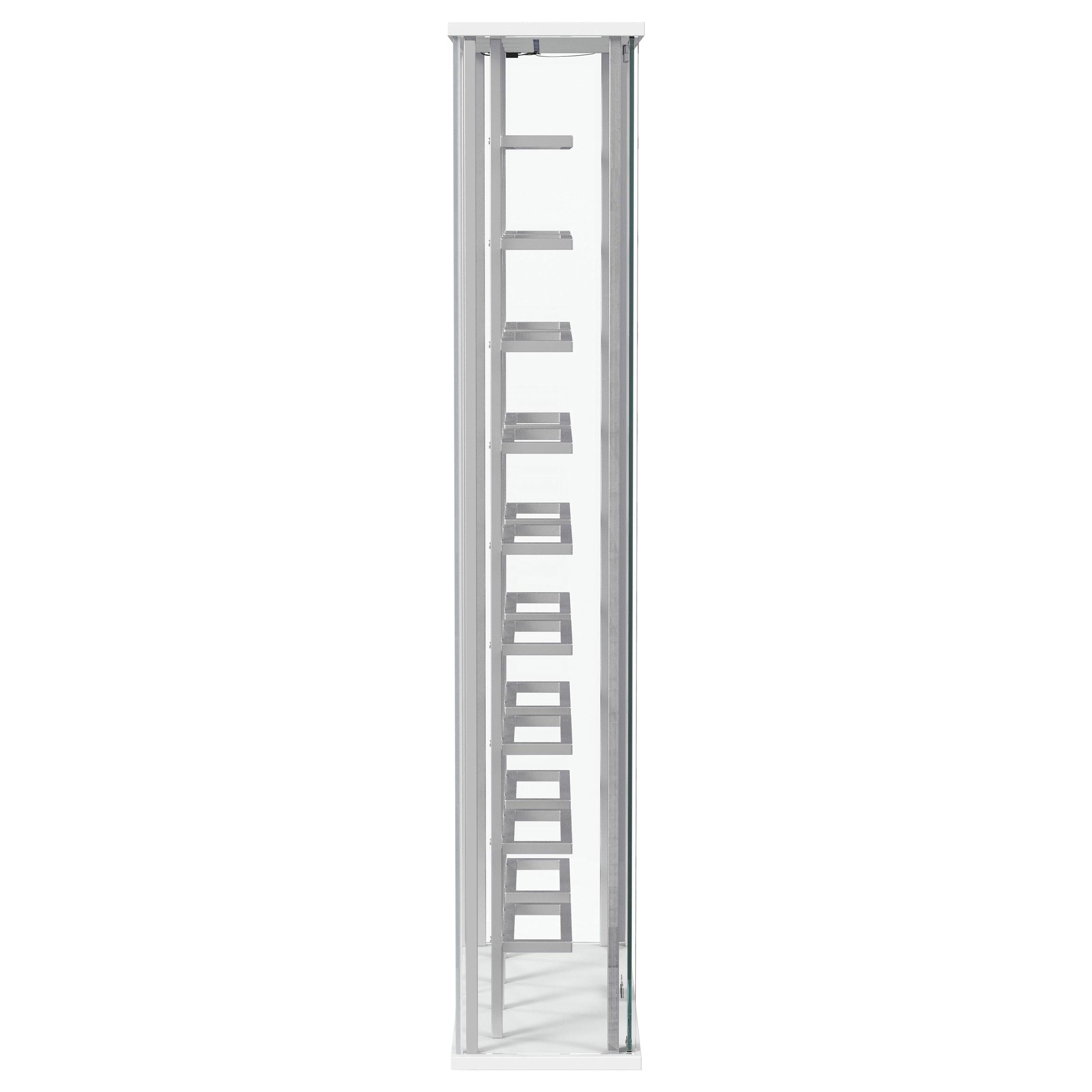  Coaster Furniture Montara 182037 Tempered Glass Wine Storage LED Curio Cabinet - Chrome IMAGE 15
