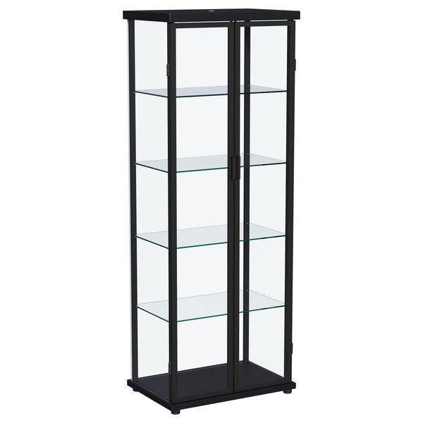 Coaster Furniture Aero 950400 4-shelf Display Curio Cabinet with LED Lighting - Black