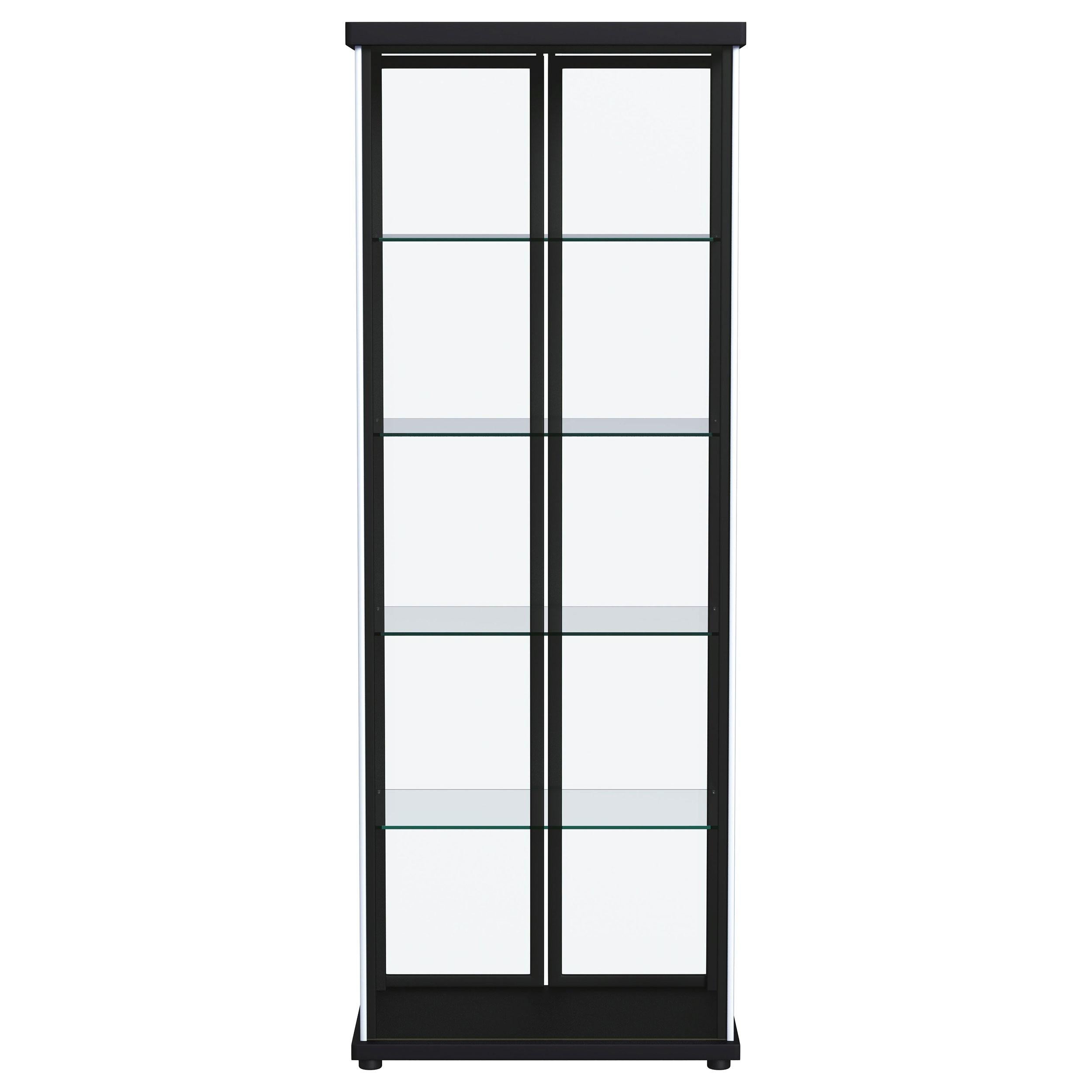  Coaster Furniture Aero 950400 4-shelf Display Curio Cabinet with LED Lighting - Black IMAGE 10