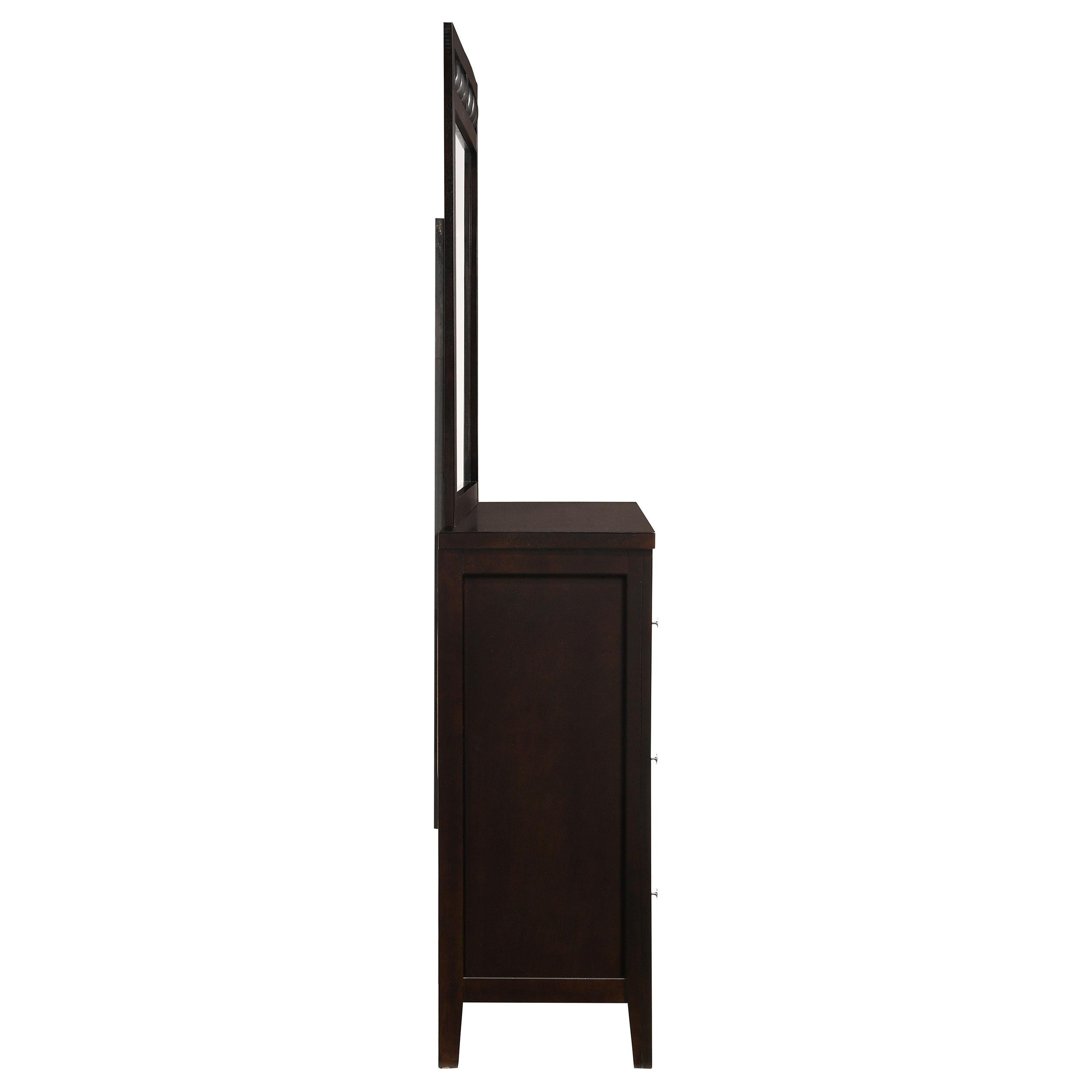  Coaster Furniture Carlton 202093M 6-Drawer Dresser with Mirror - Cappuccino IMAGE 9