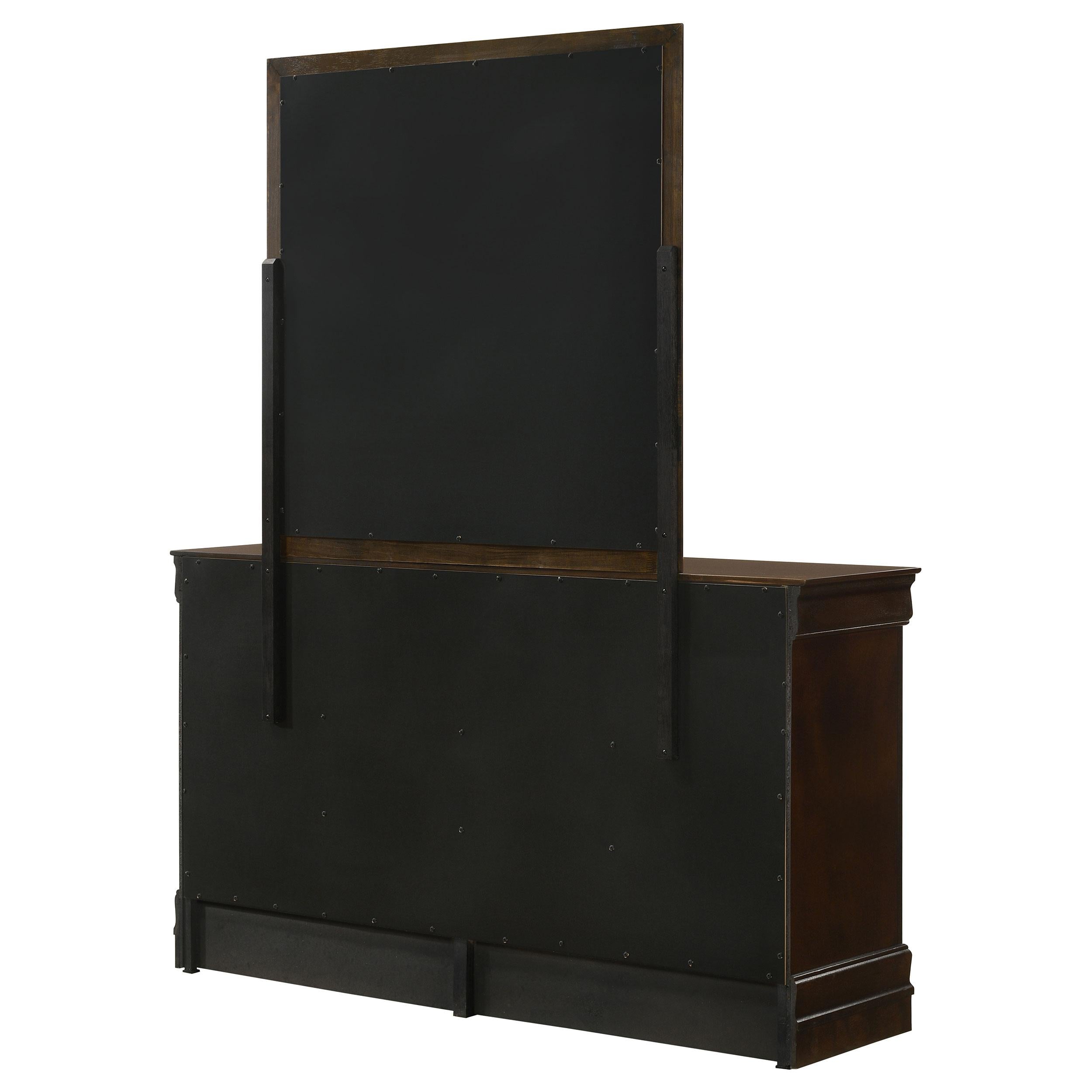  Coaster Furniture Louis Philippe 202413M 6-Drawer Dresser with Mirror - Cappuccino IMAGE 8