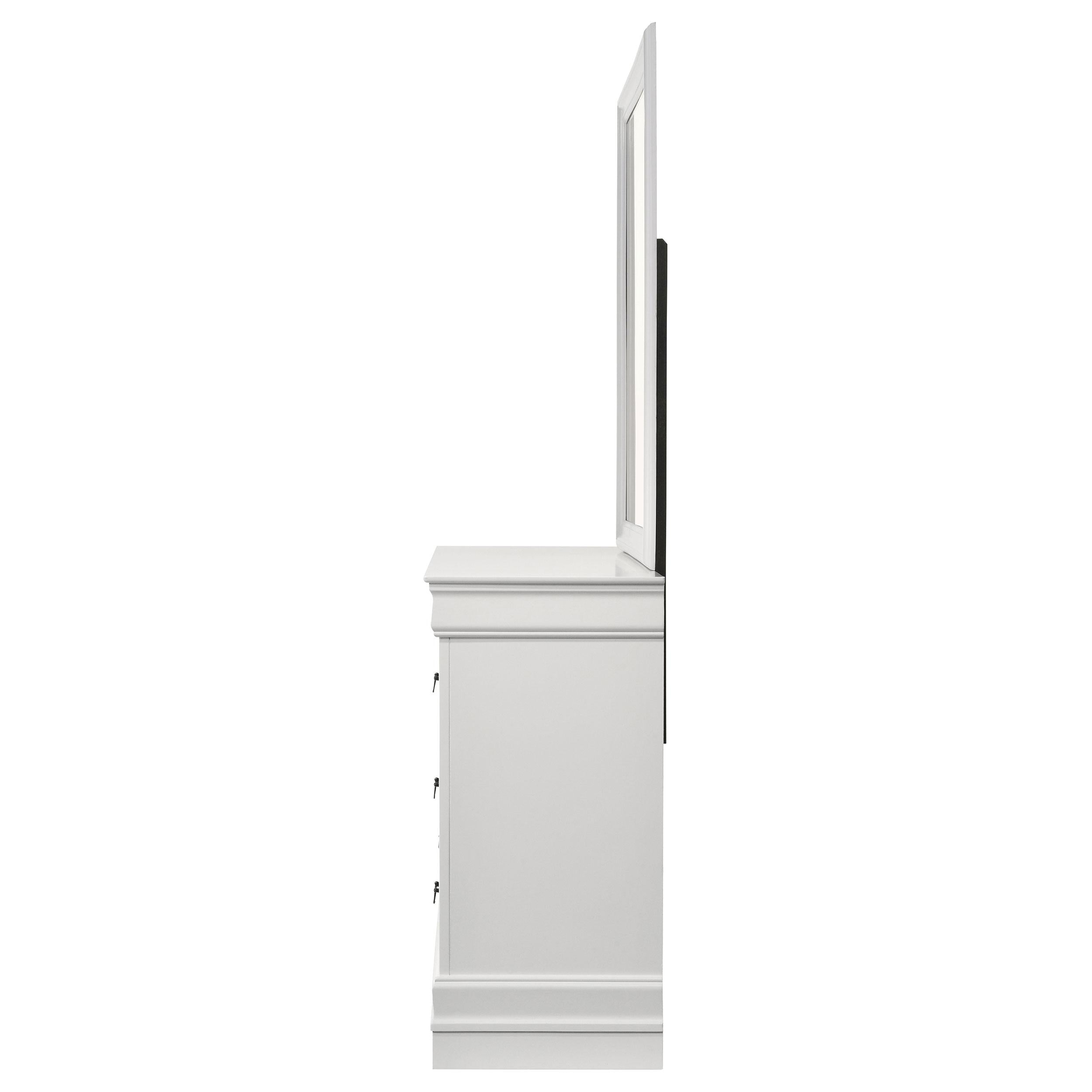  Coaster Furniture Louis Philippe 202443M 6-Drawer Dresser and Mirror - White IMAGE 5