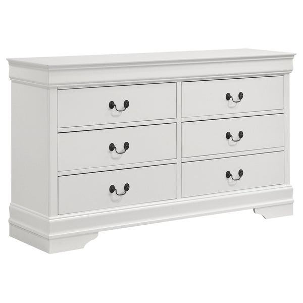 Coaster Furniture Louis Philippe 202443 6-Drawer Dresser - White
