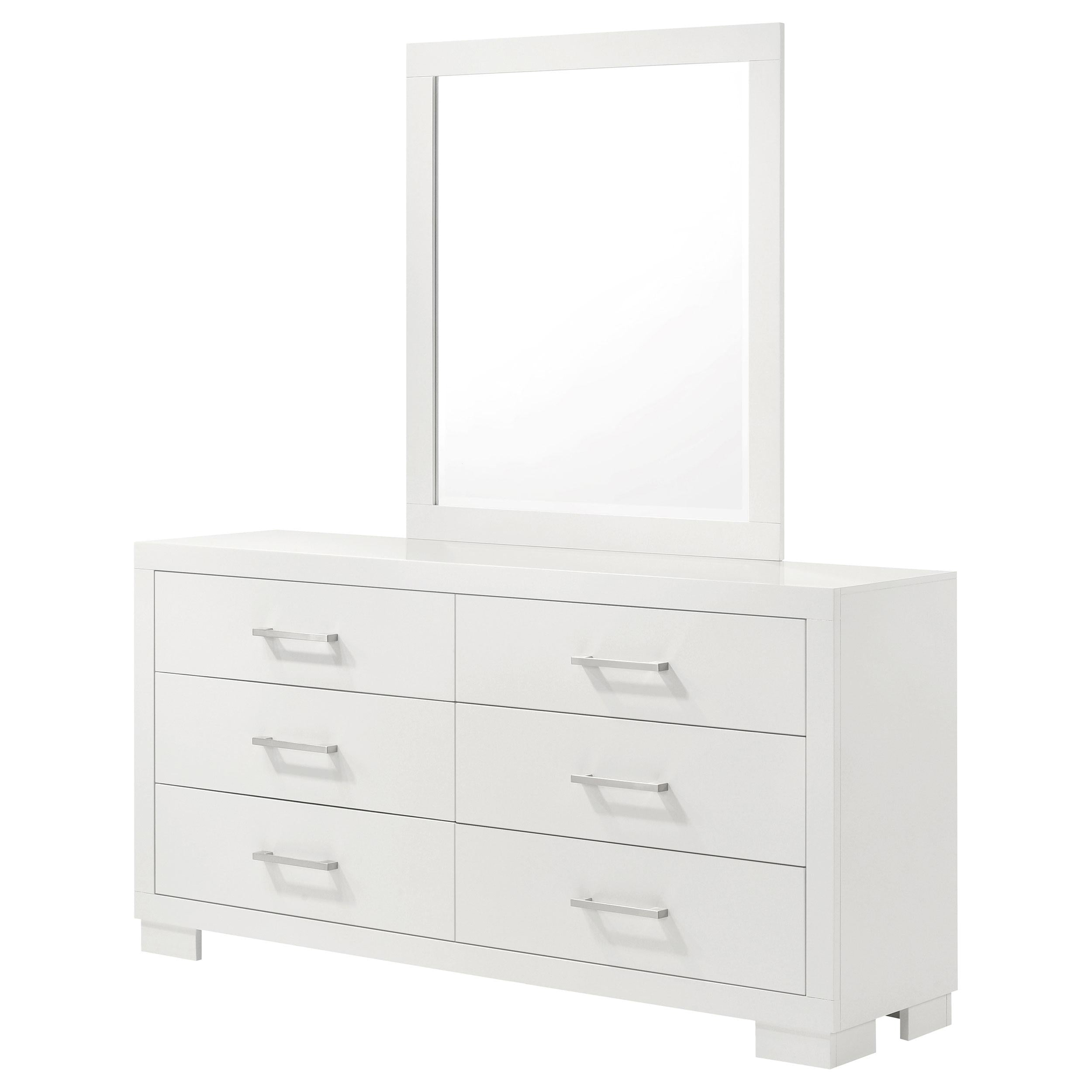  Coaster Furniture Jessica 202993M 6-Drawer Dresser with Mirror - Cream White IMAGE 4