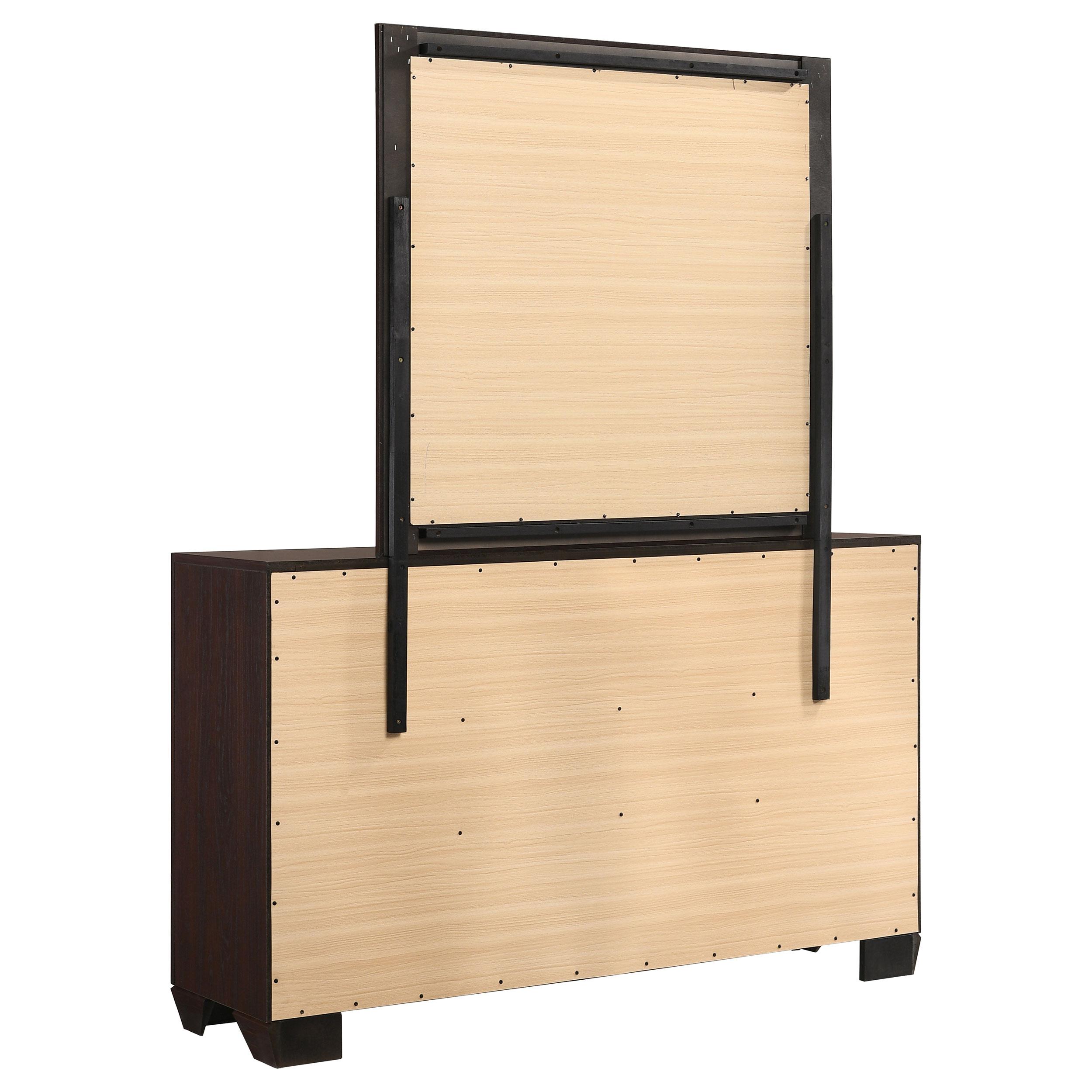 Coaster Furniture Kauffman 204393M 6-Drawer Dresser with Mirror - Dark Cocoa IMAGE 6