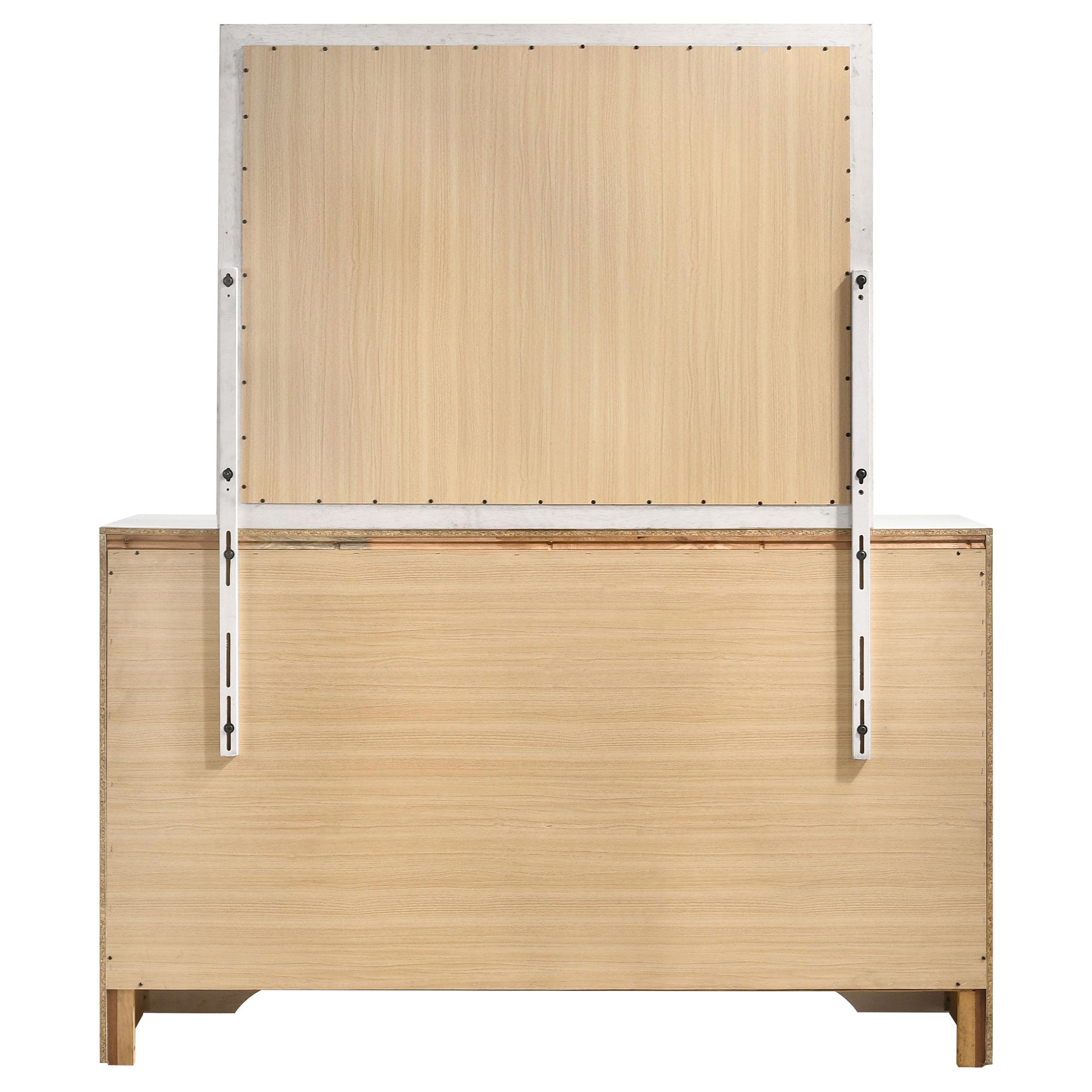  Coaster Furniture Miranda 205113M 7-Drawer Dresser with Mirror - White IMAGE 7