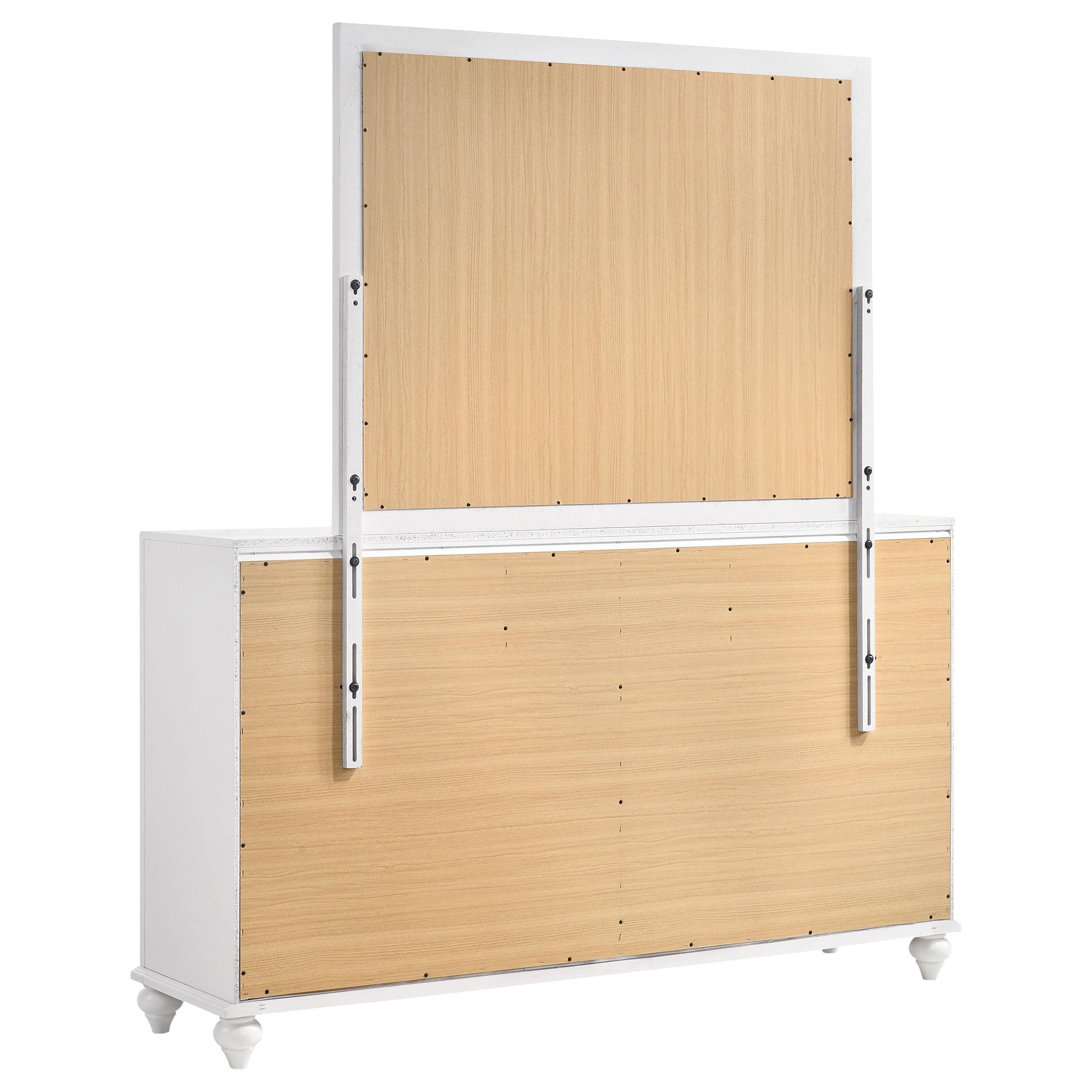  Coaster Furniture Barzini 205893M 7-Drawer Dresser with Mirror - White IMAGE 6