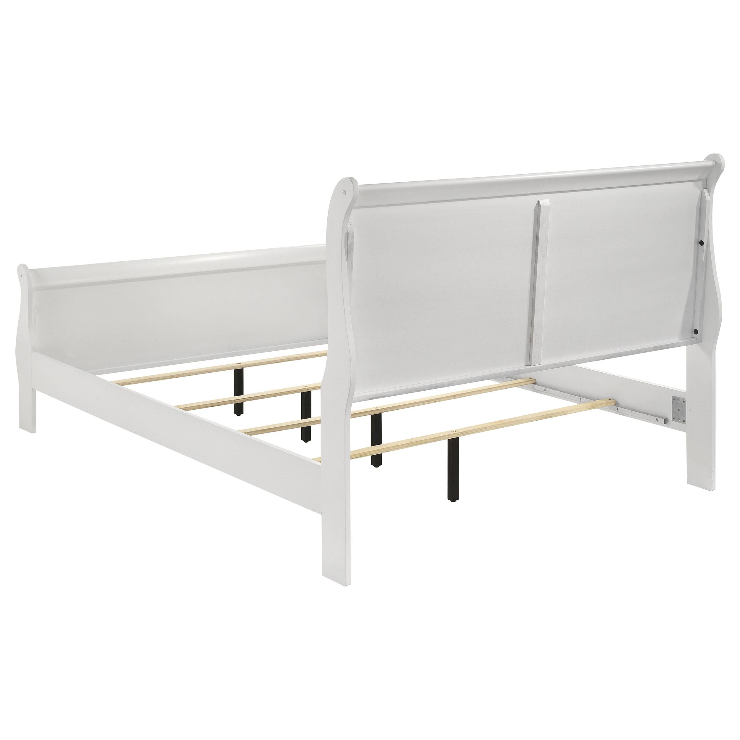  Size_Full --  Louis Philippe 202441F 47-inch Full Sleigh Panel Bed - White IMAGE 4