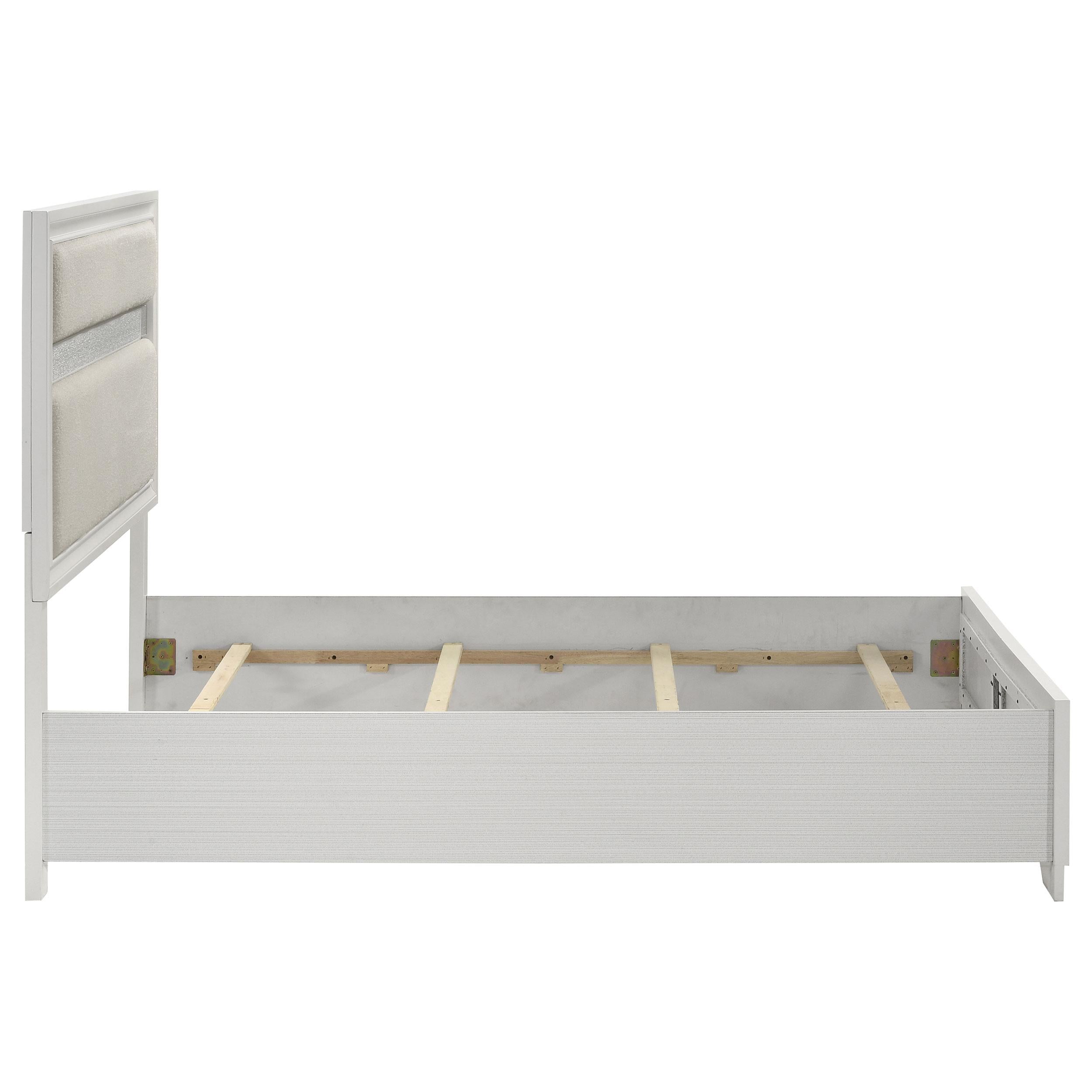  Size_Full --  Miranda 205110F 54-inch Upholstered Full Panel Bed - White IMAGE 6