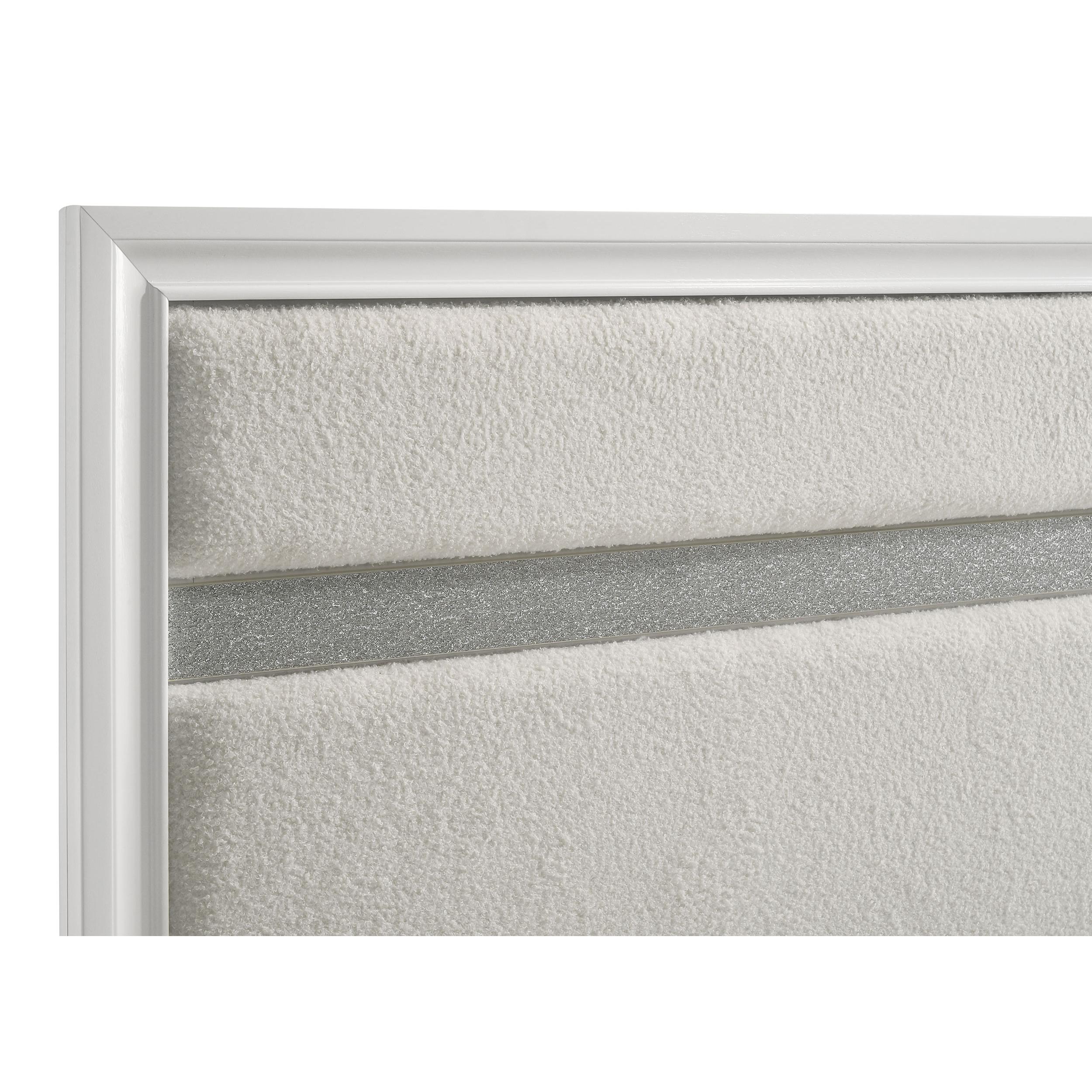  Size_California King --  Miranda 205110KW 54-inch Upholstered California King Panel Bed - White IMAGE 8