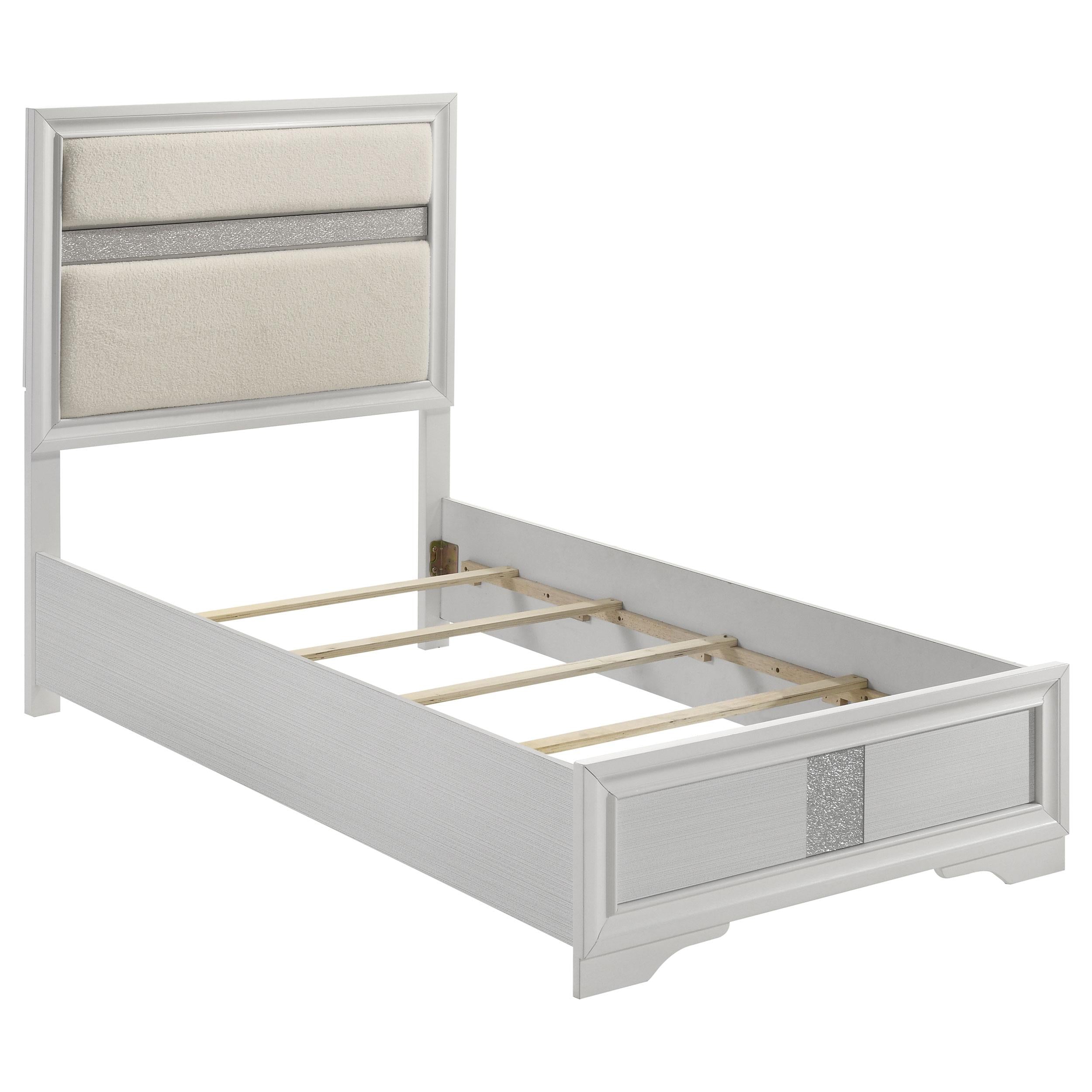  Size_Twin --  Coaster Furniture Miranda Upholstered Panel Bed IMAGE 1