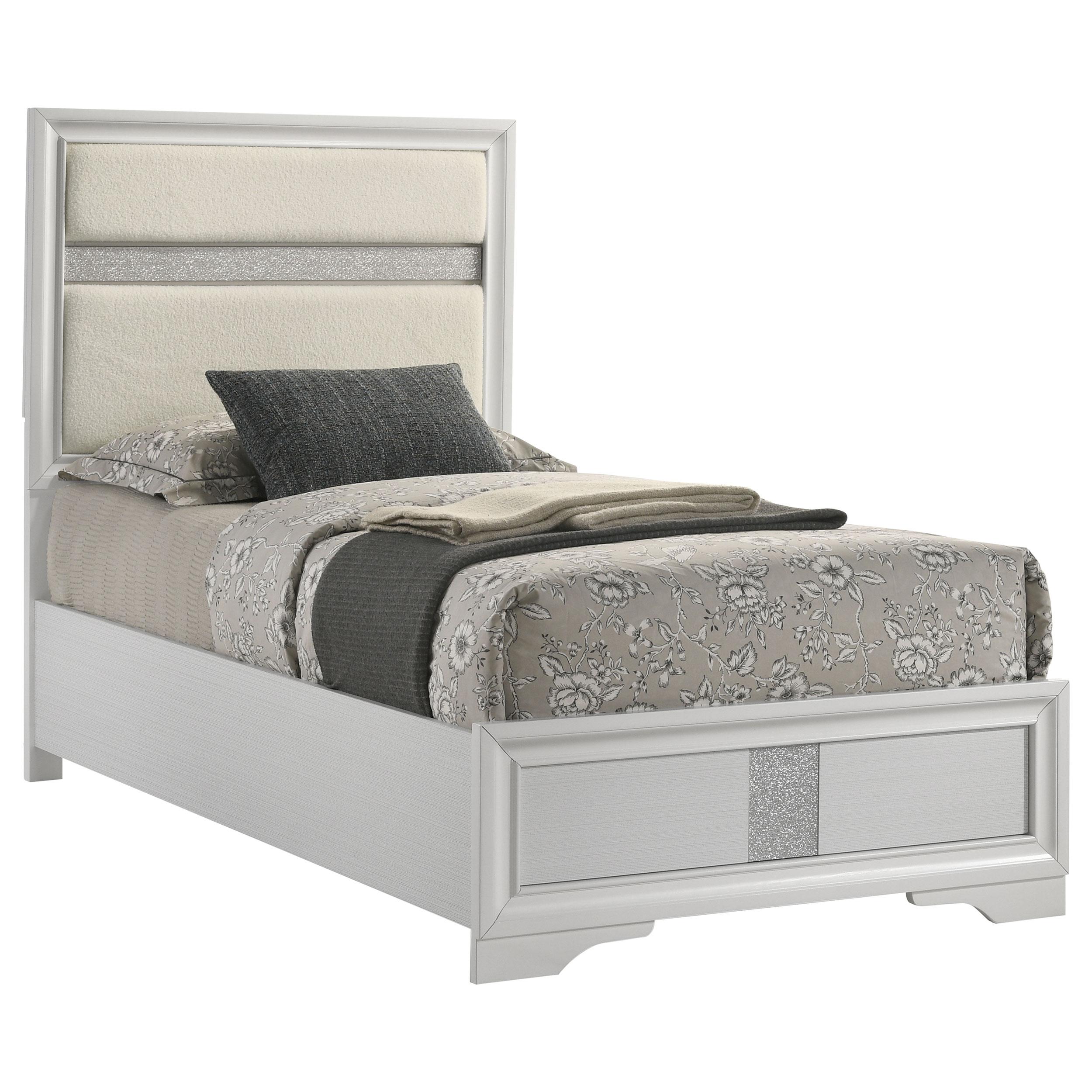  Size_Twin --  Coaster Furniture Miranda Upholstered Panel Bed IMAGE 3