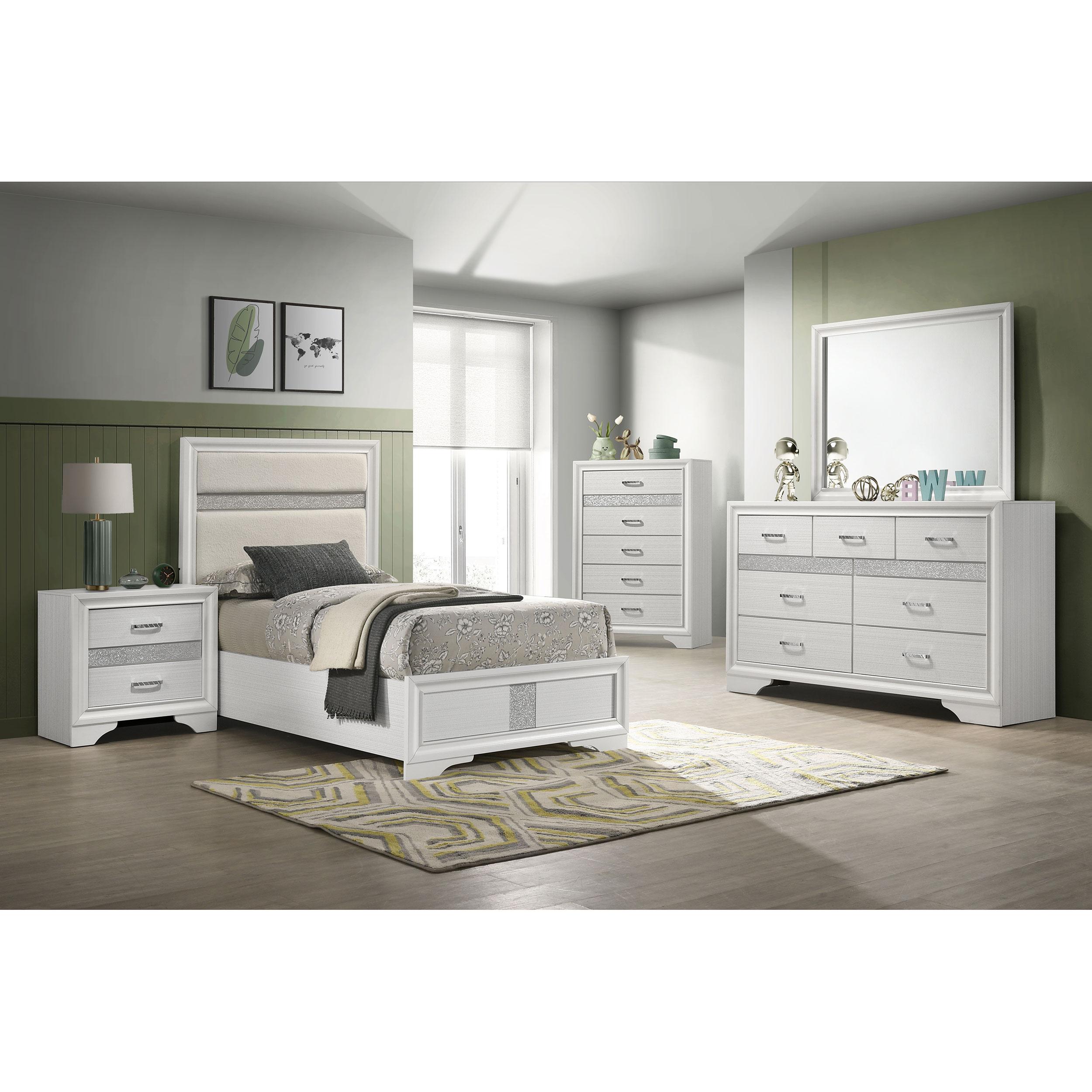  Size_Twin --  Coaster Furniture Miranda Upholstered Panel Bed IMAGE 5