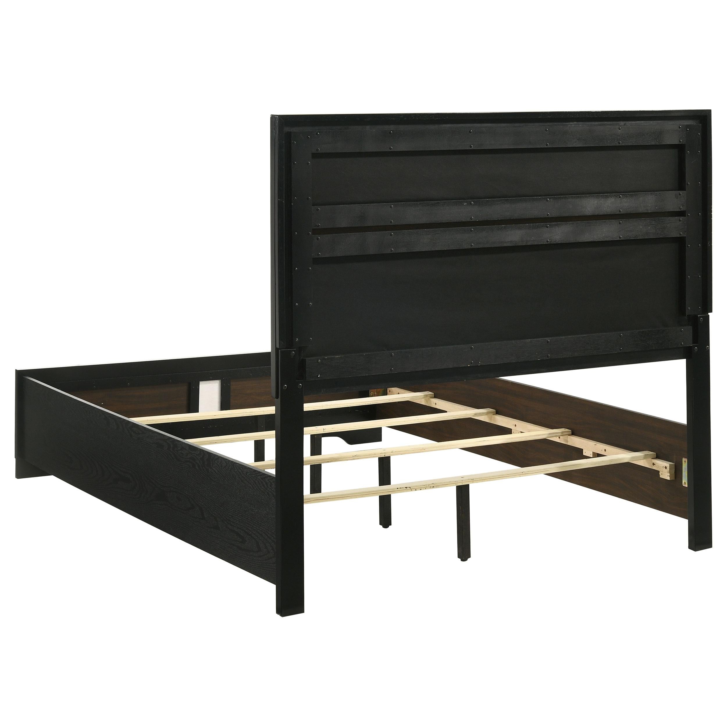  Size_Full --  Miranda 206360F 54-inch Upholstered Full Panel Bed - Black IMAGE 5