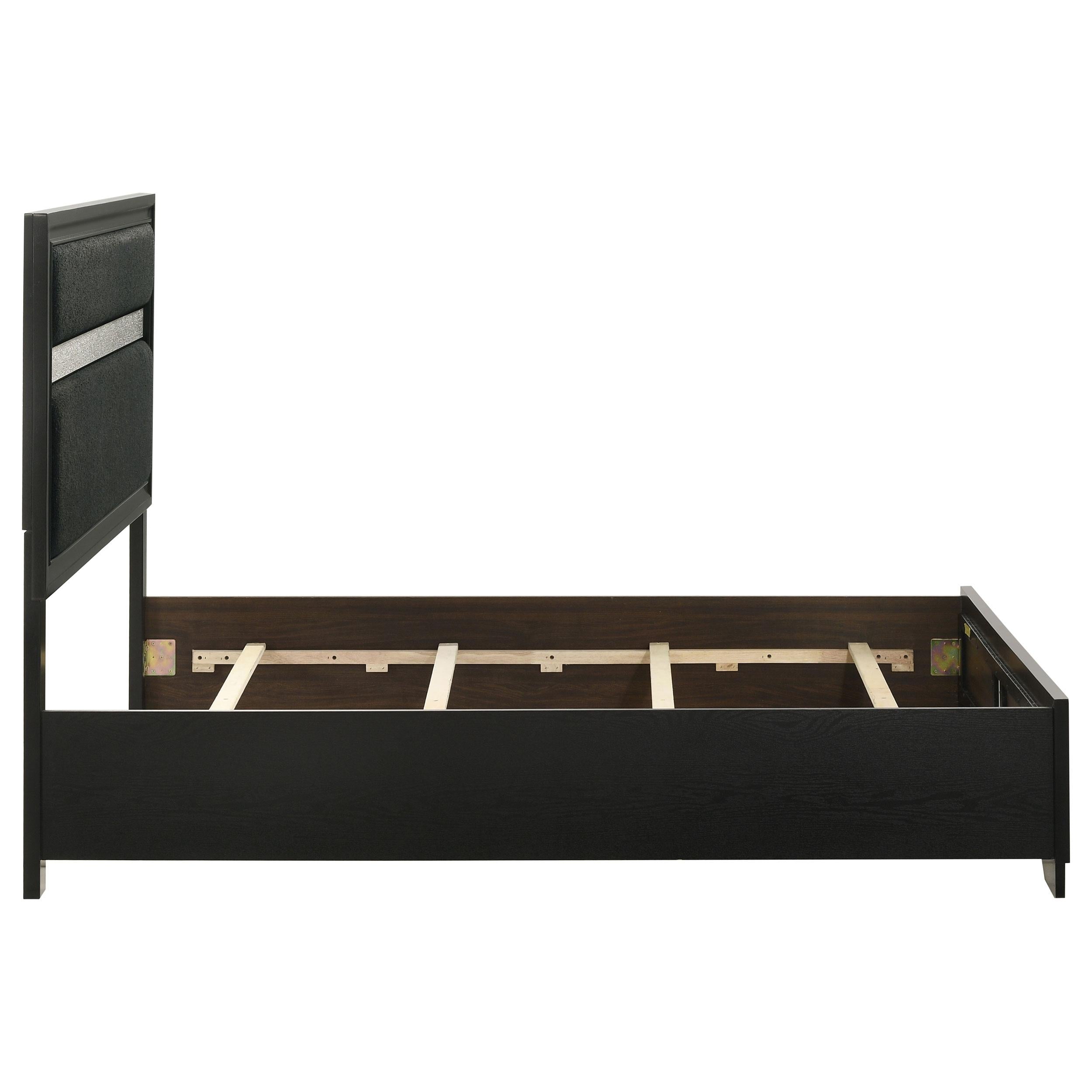  Size_Full --  Miranda 206360F 54-inch Upholstered Full Panel Bed - Black IMAGE 6