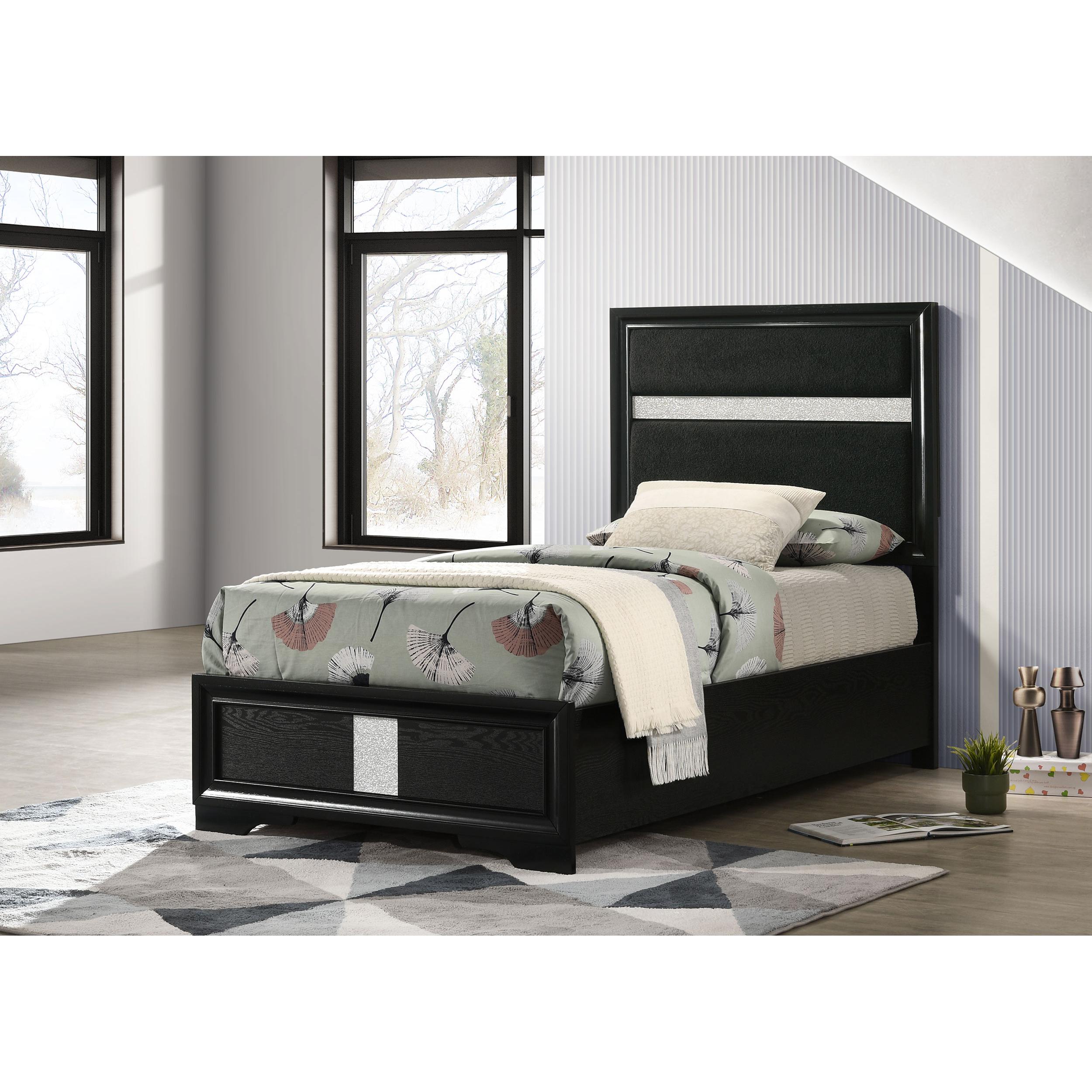  Size_Twin --  Coaster Furniture Miranda Upholstered Panel Bed IMAGE 2