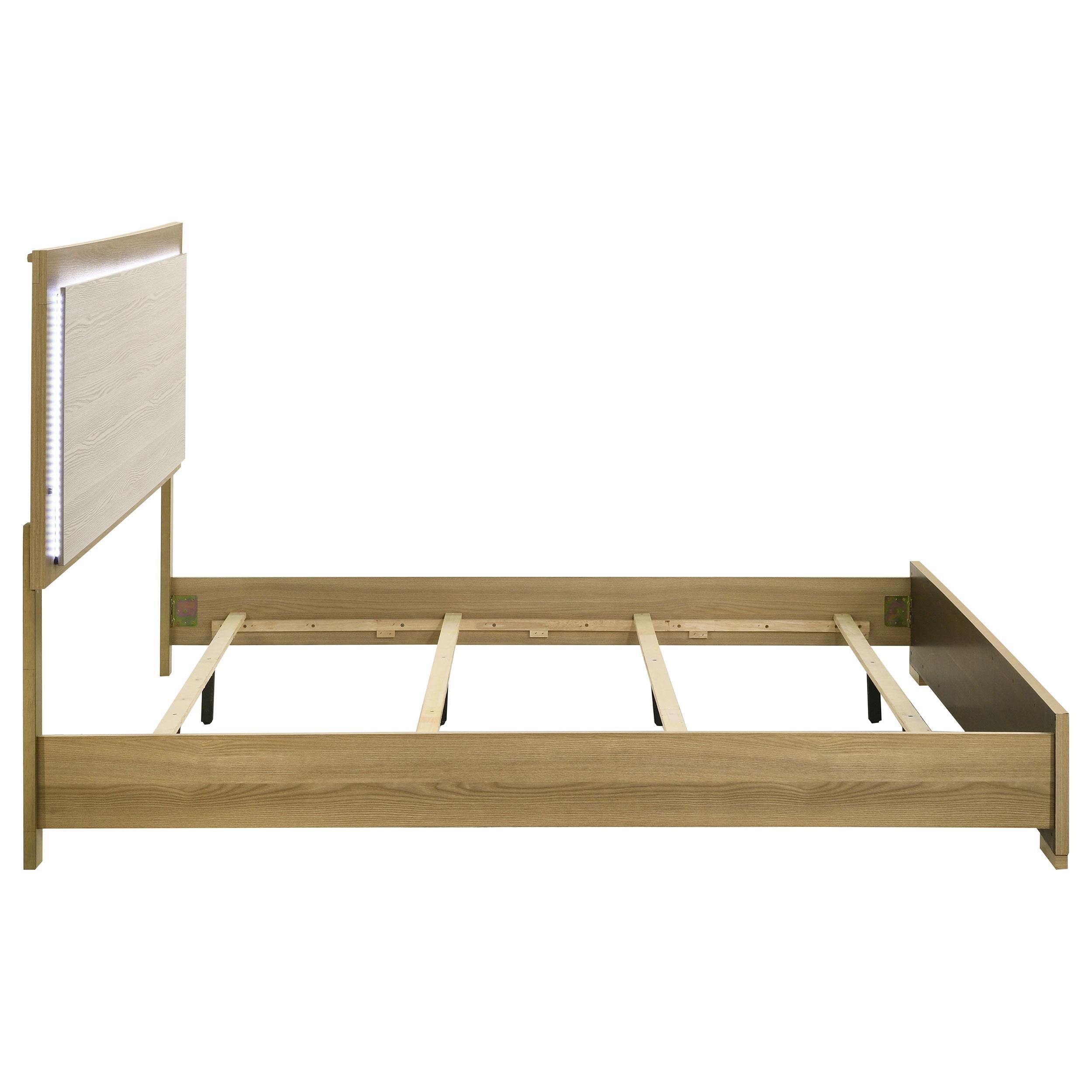  Size_King --  Hyland 215651KE Eastern King Panel Bed LED Headboard - Natural IMAGE 6