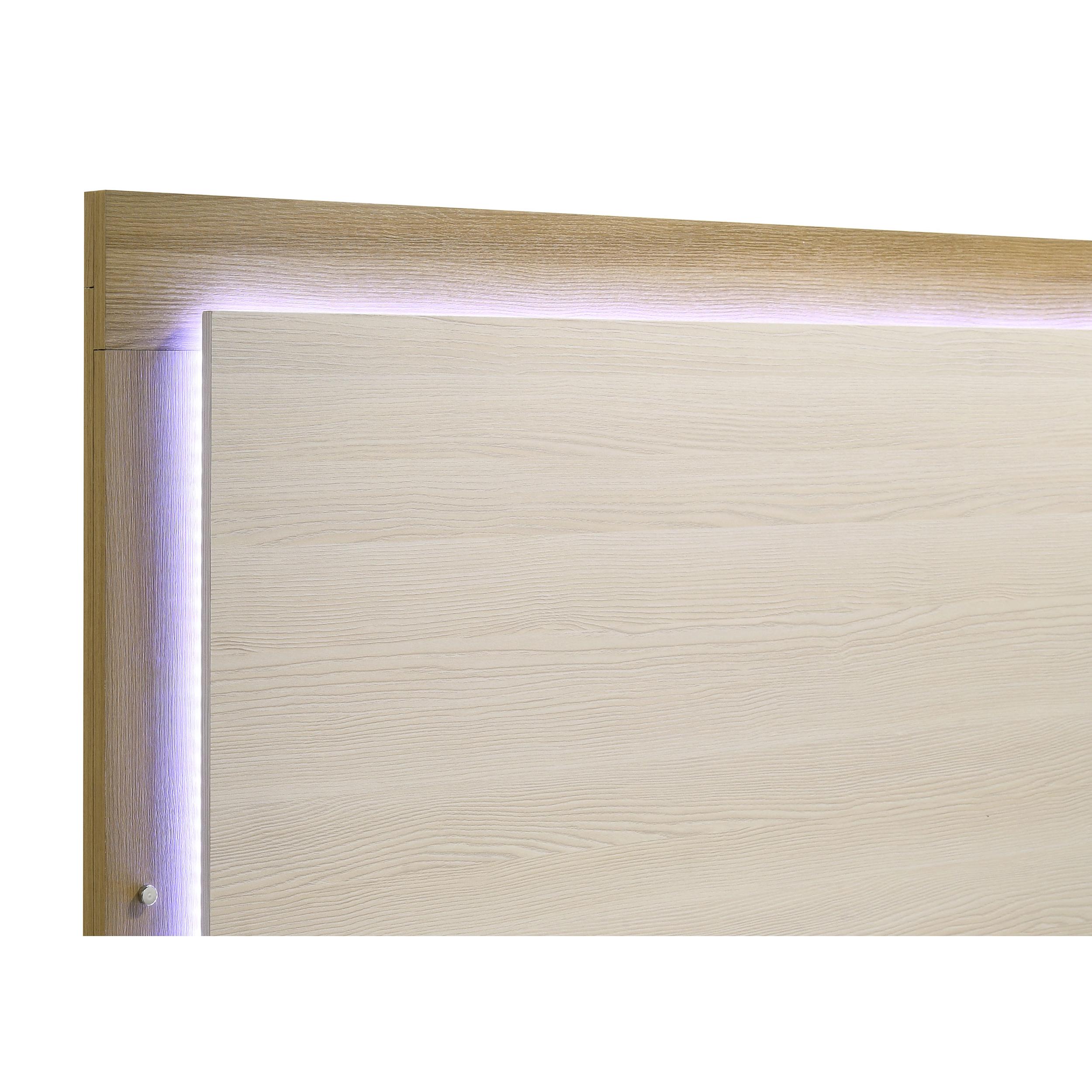 Size_King --  Hyland 215651KE Eastern King Panel Bed LED Headboard - Natural IMAGE 8