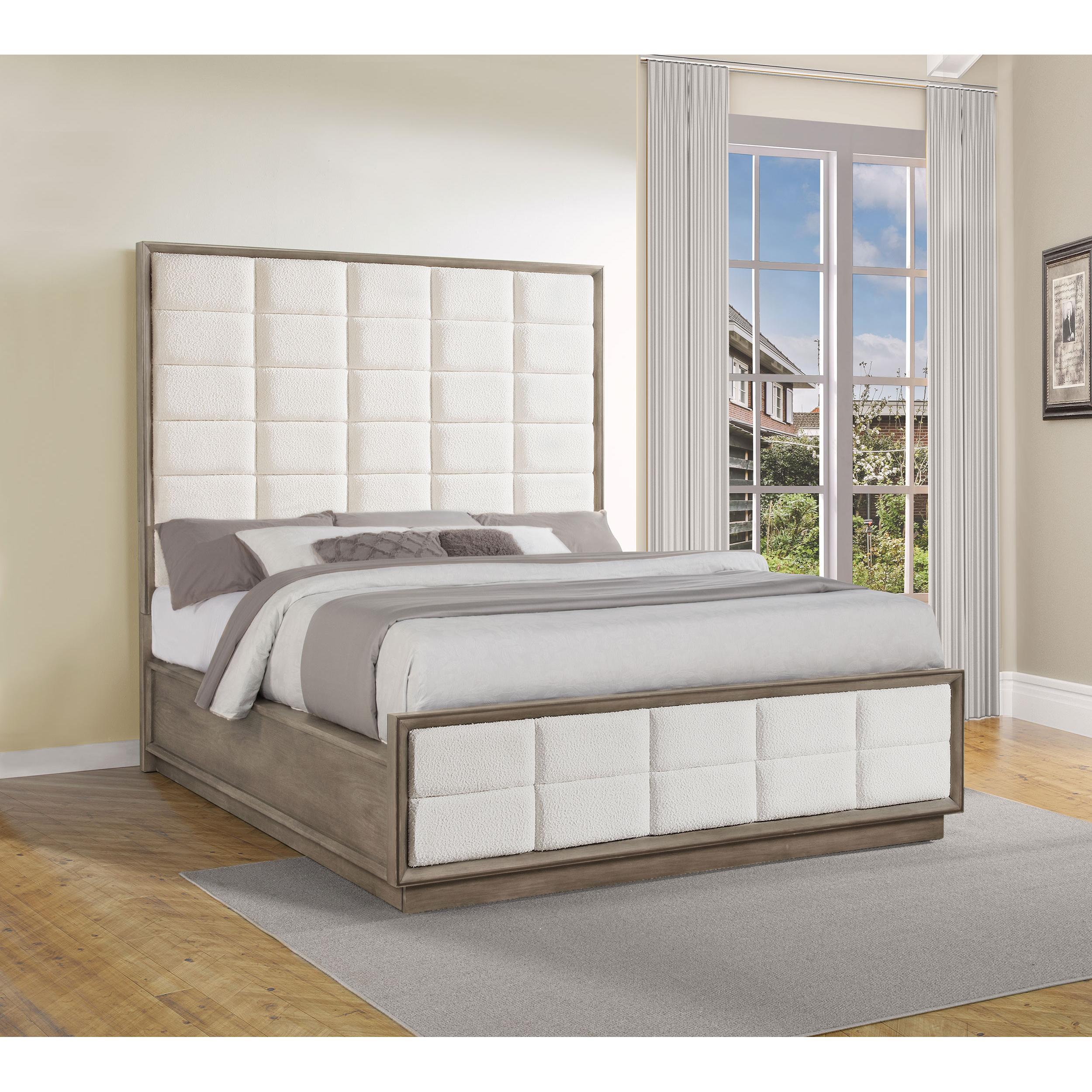  Size_California King --  Durango 223271KW 80-inch California King Panel Bed - Taupe Oak IMAGE 2