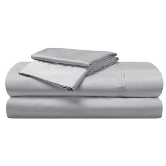  Size_Queen Manufacturer Color_Light Grey --  Hyper-Cotton Sheet Set - Light Grey (Queen) IMAGE 1
