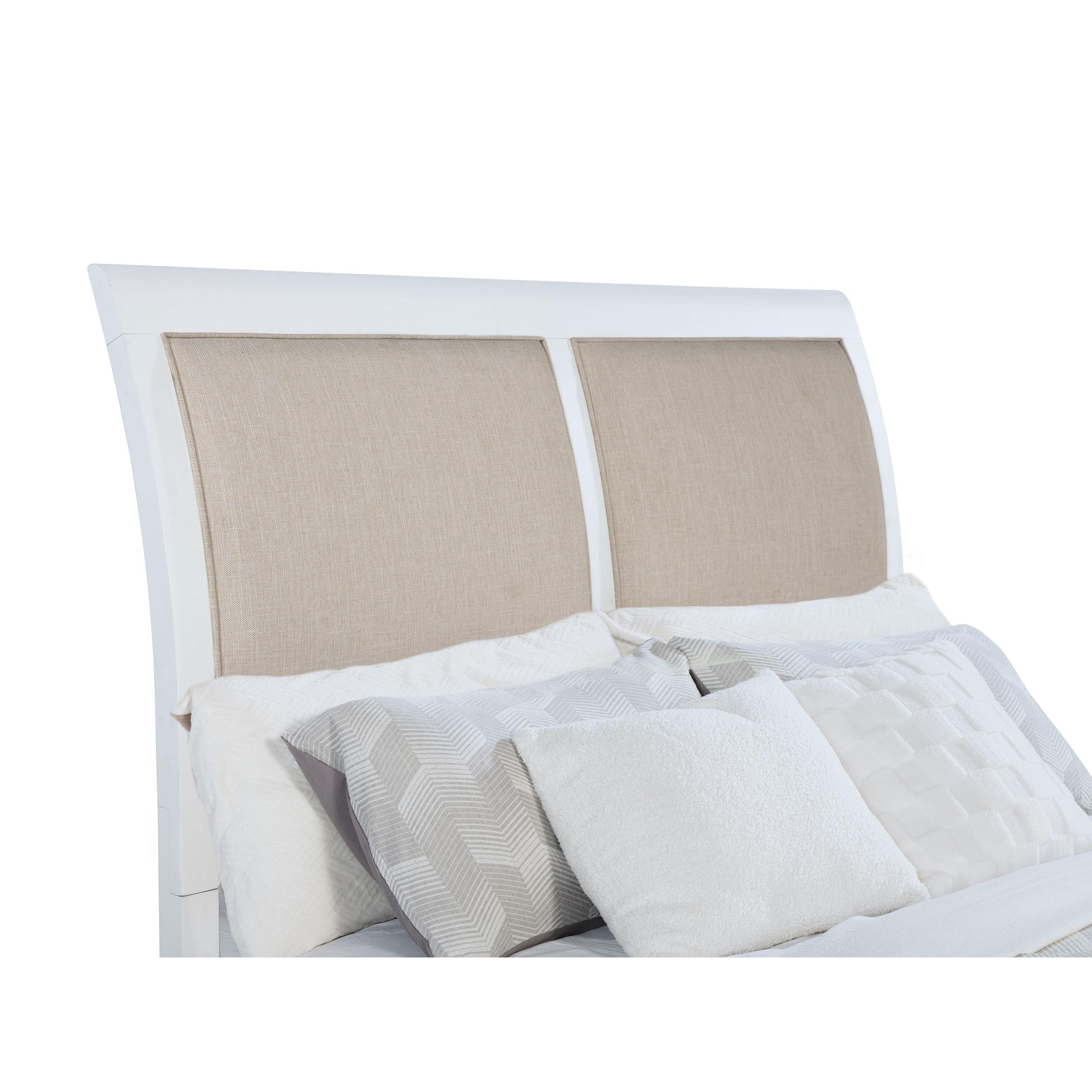  Size_California King --  Bexhill 223471KW 56-inch Upholstered California King Panel Bed - White IMAGE 9
