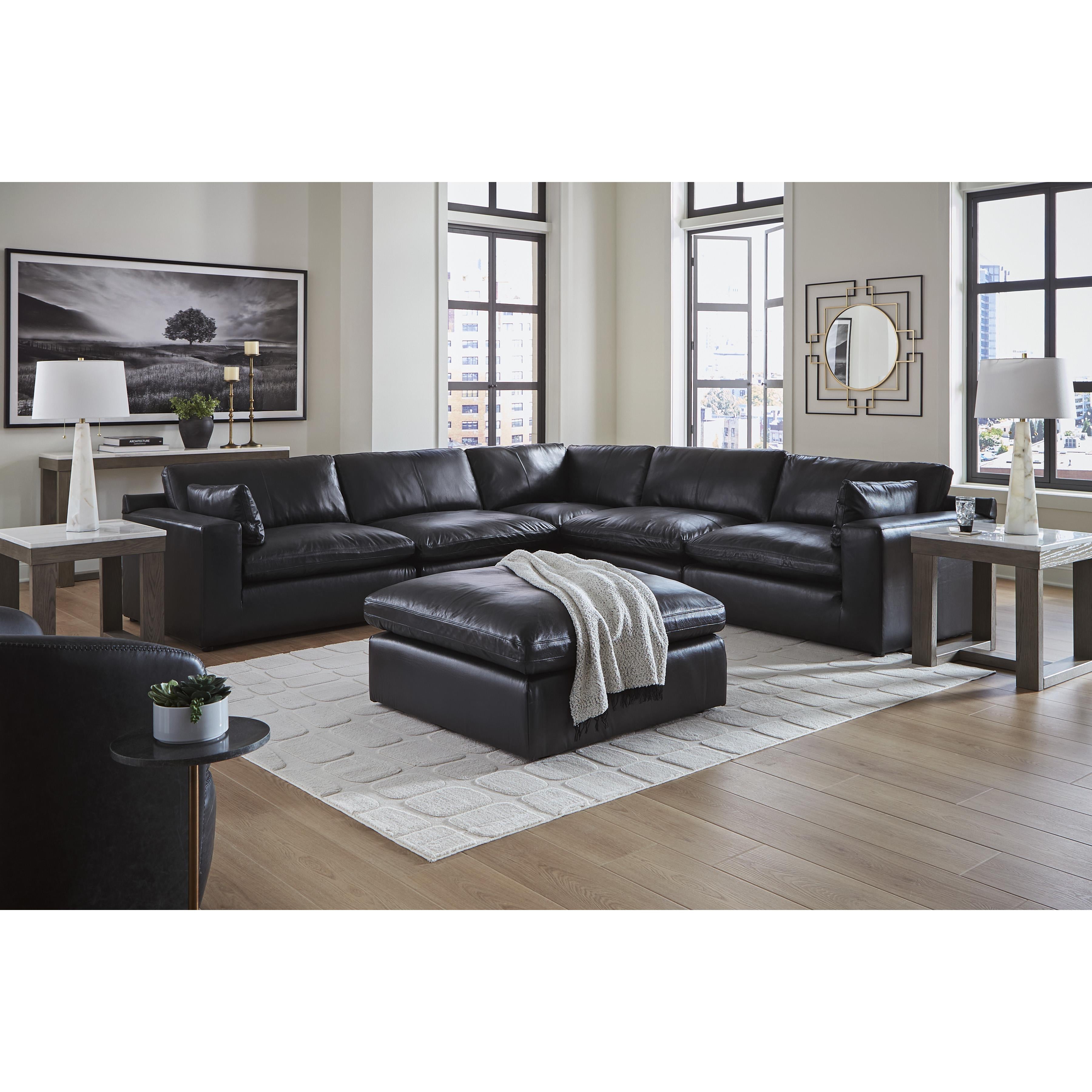  Manufacturer Color_Black --  Emilia 3090208 Oversized Accent Ottoman IMAGE 11