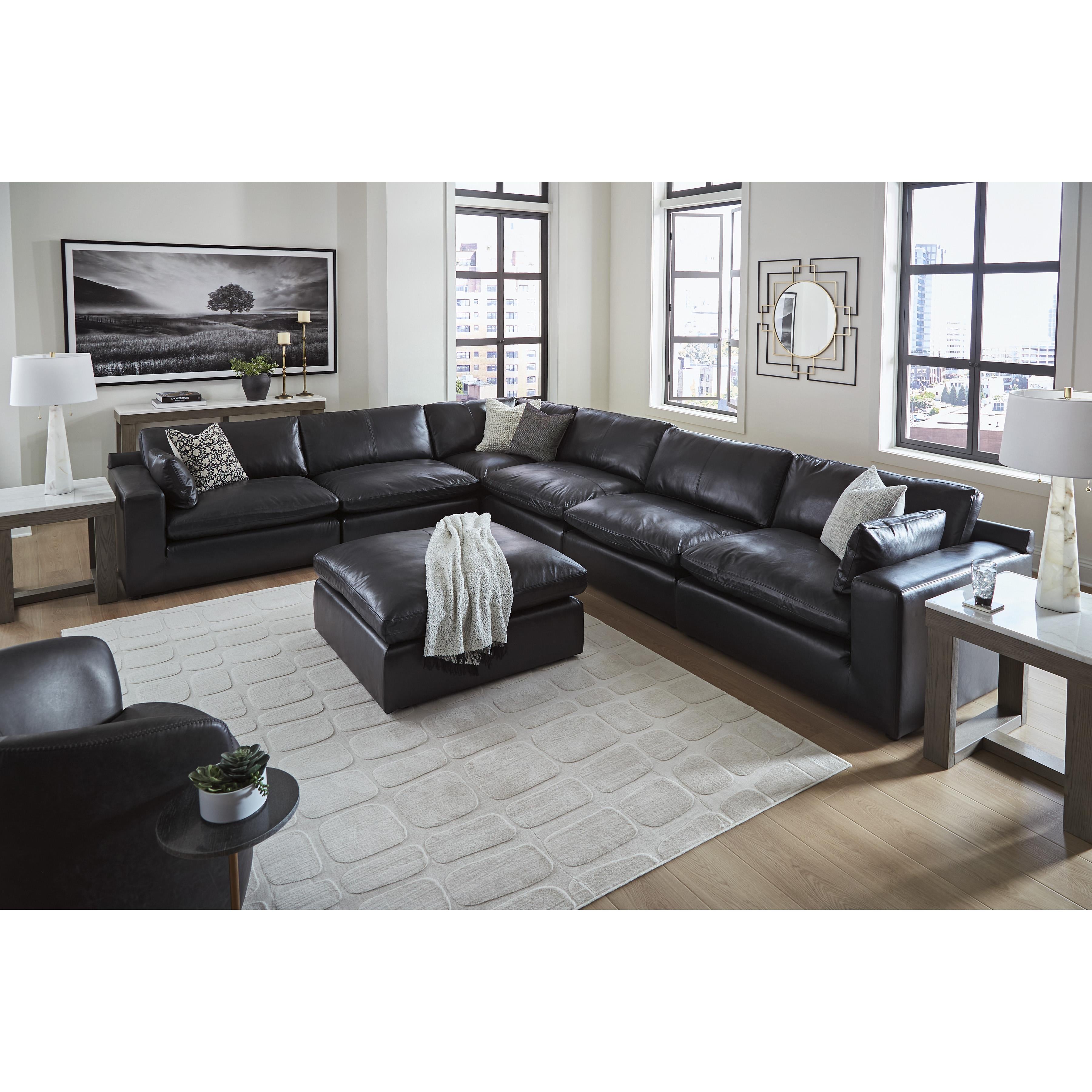  Manufacturer Color_Black --  Emilia 3090208 Oversized Accent Ottoman IMAGE 4