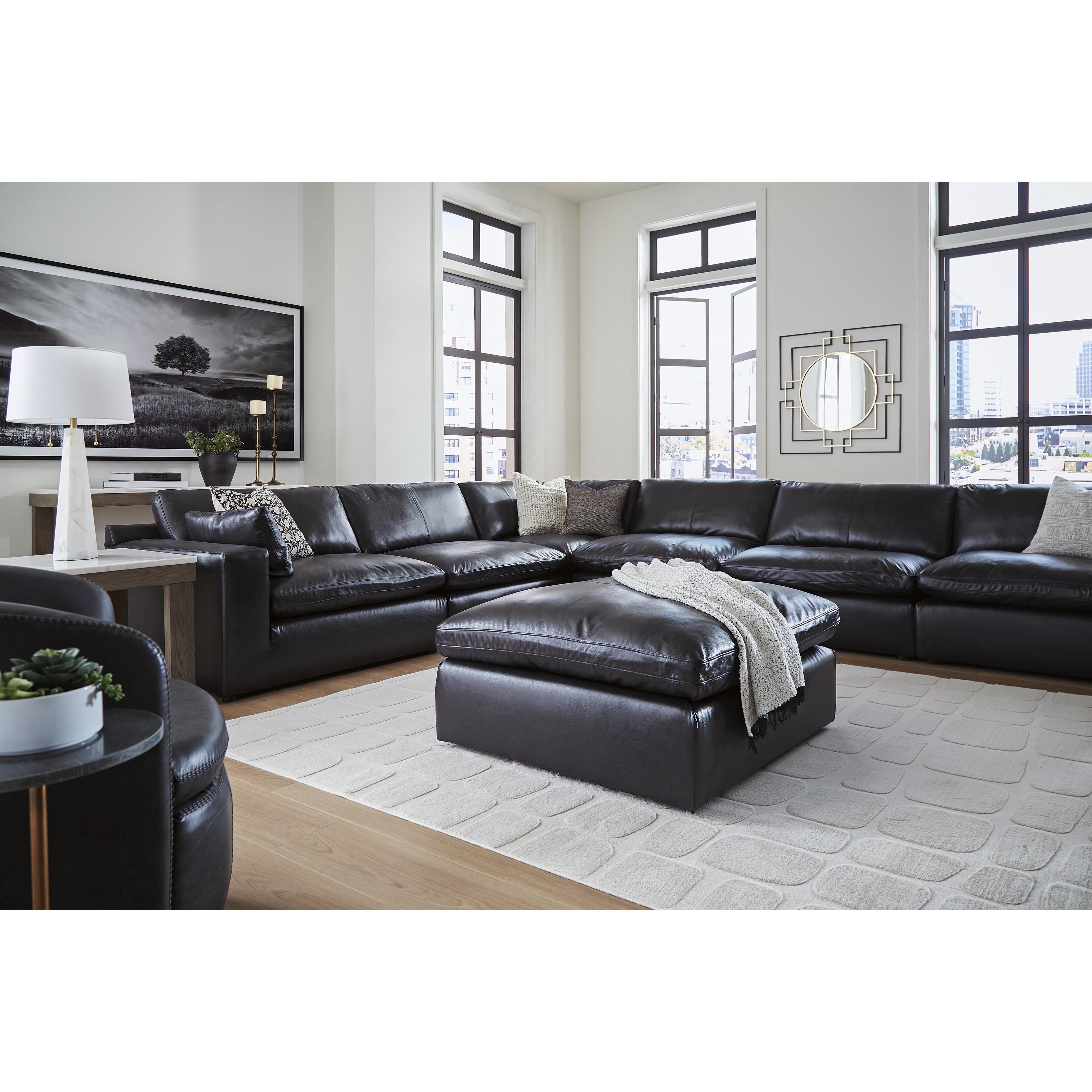  Manufacturer Color_Black --  Emilia 3090208 Oversized Accent Ottoman IMAGE 5
