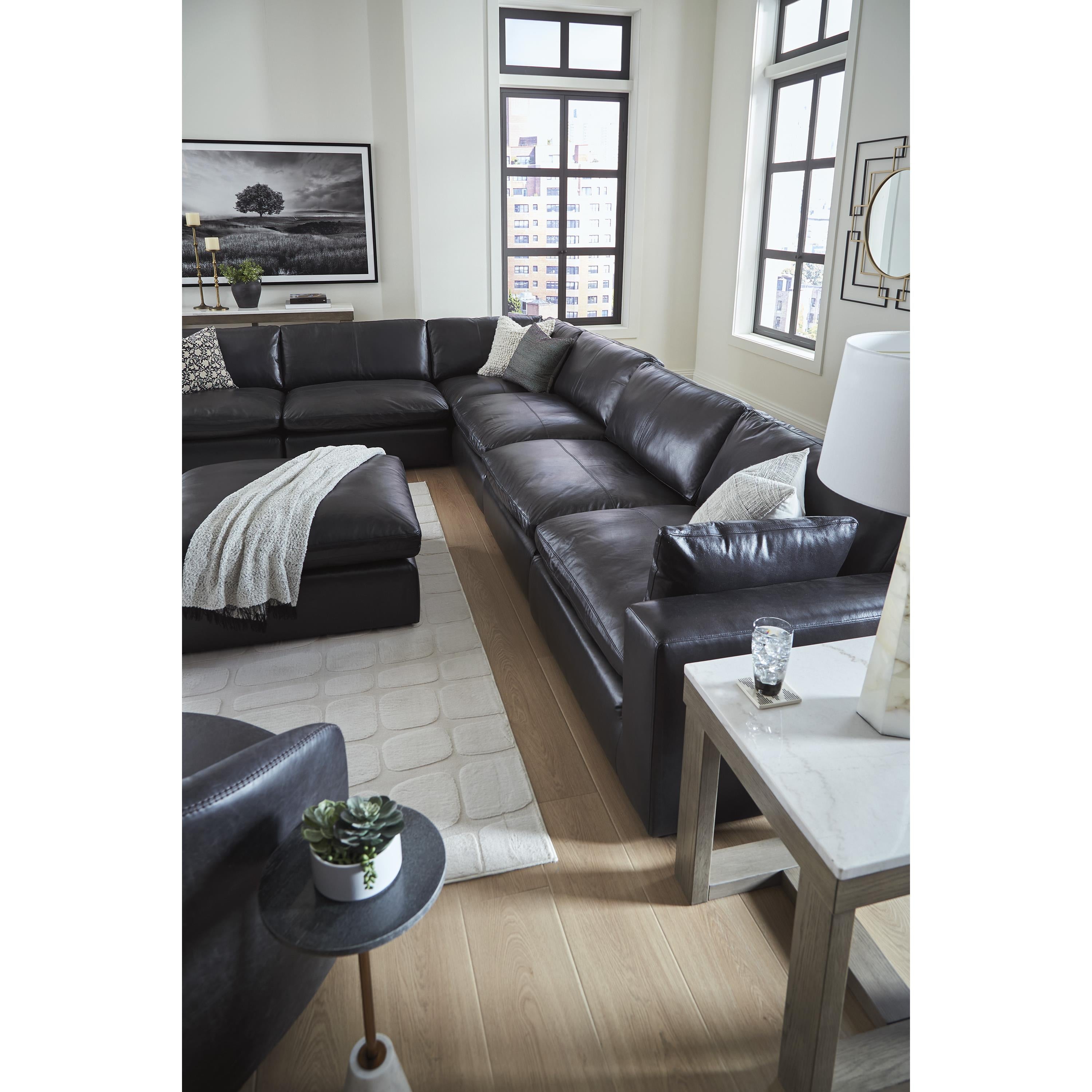  Manufacturer Color_Black --  Emilia 3090208 Oversized Accent Ottoman IMAGE 6