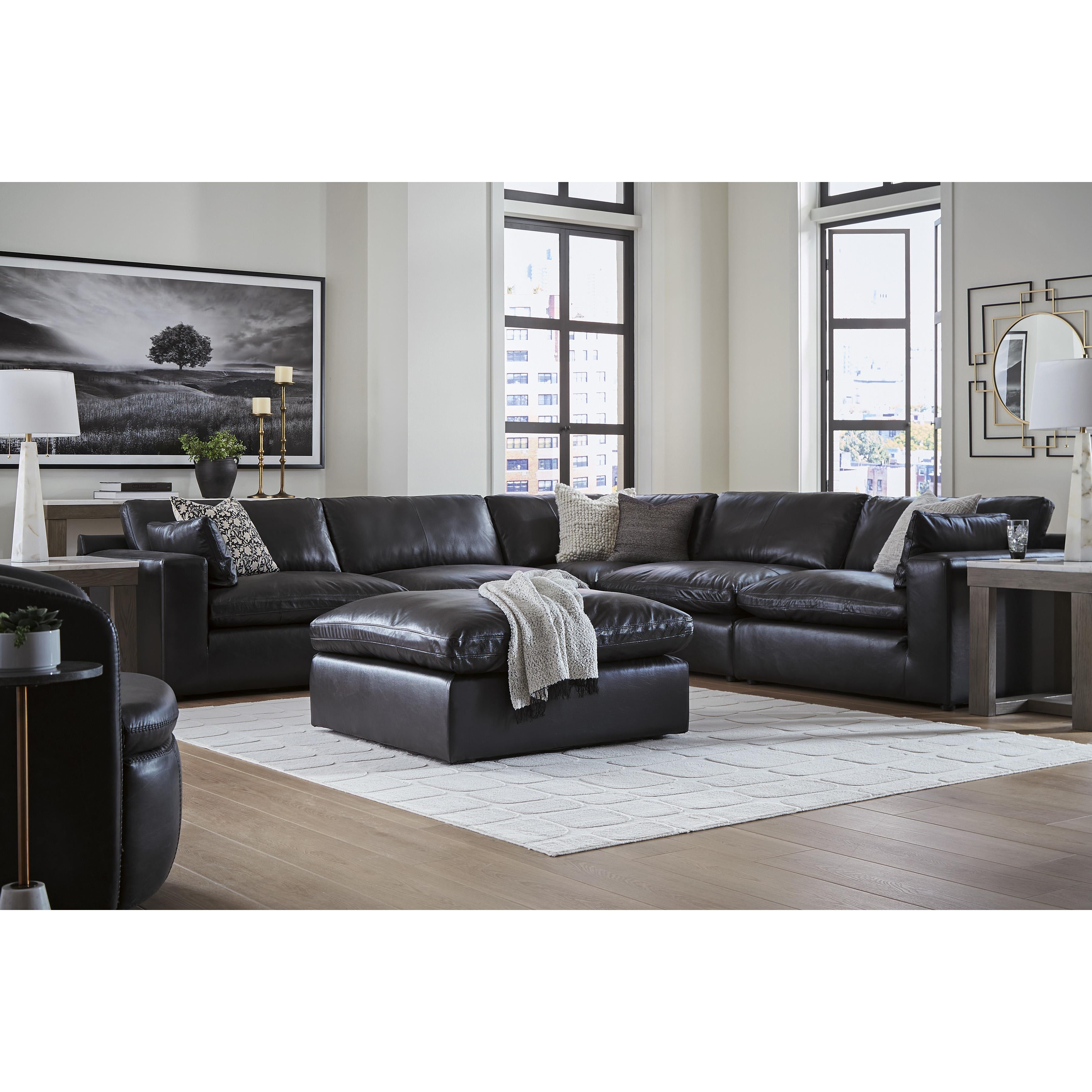  Manufacturer Color_Black --  Emilia 3090208 Oversized Accent Ottoman IMAGE 7